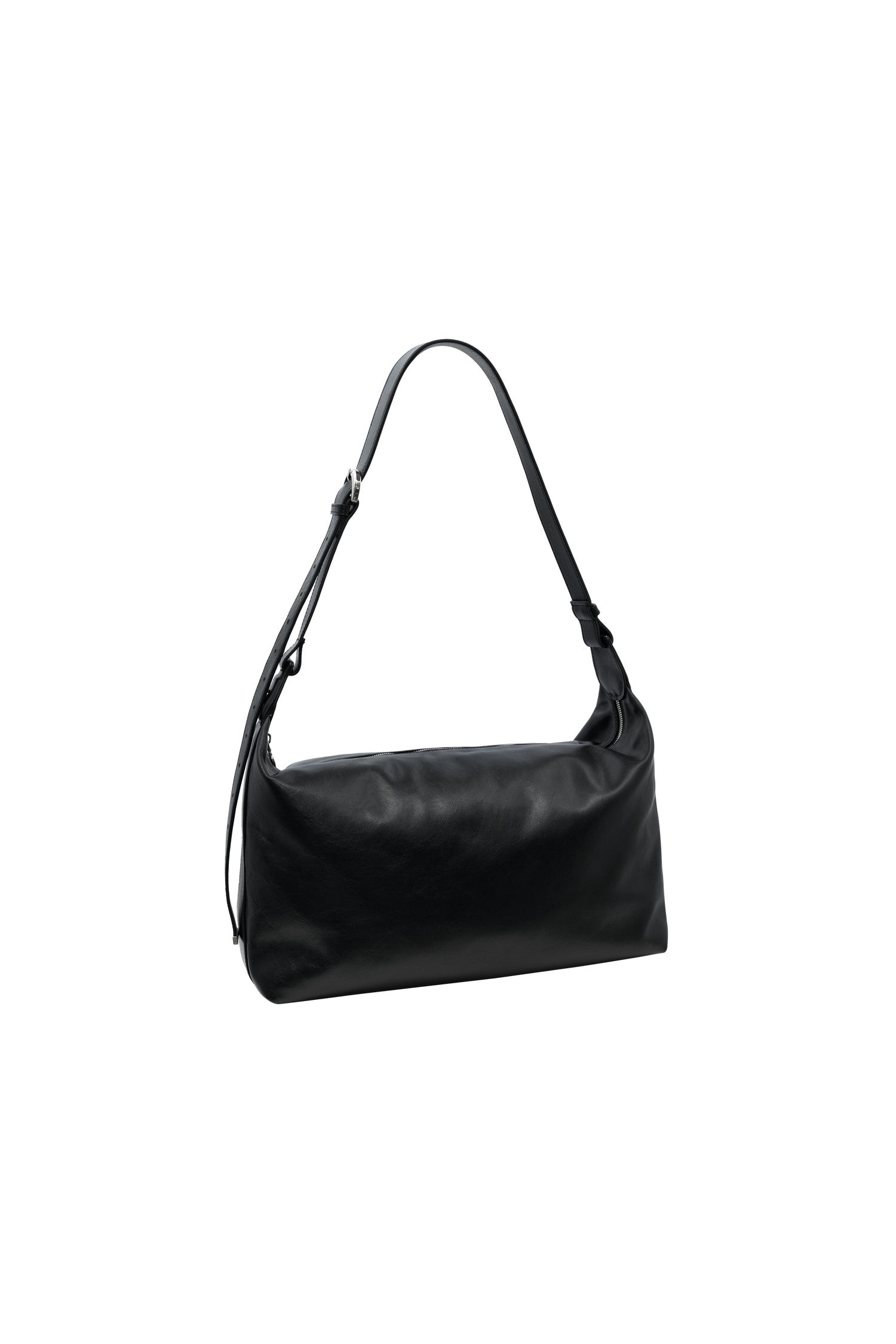 MARINE SERRE Smooth Leather Messenger Bag