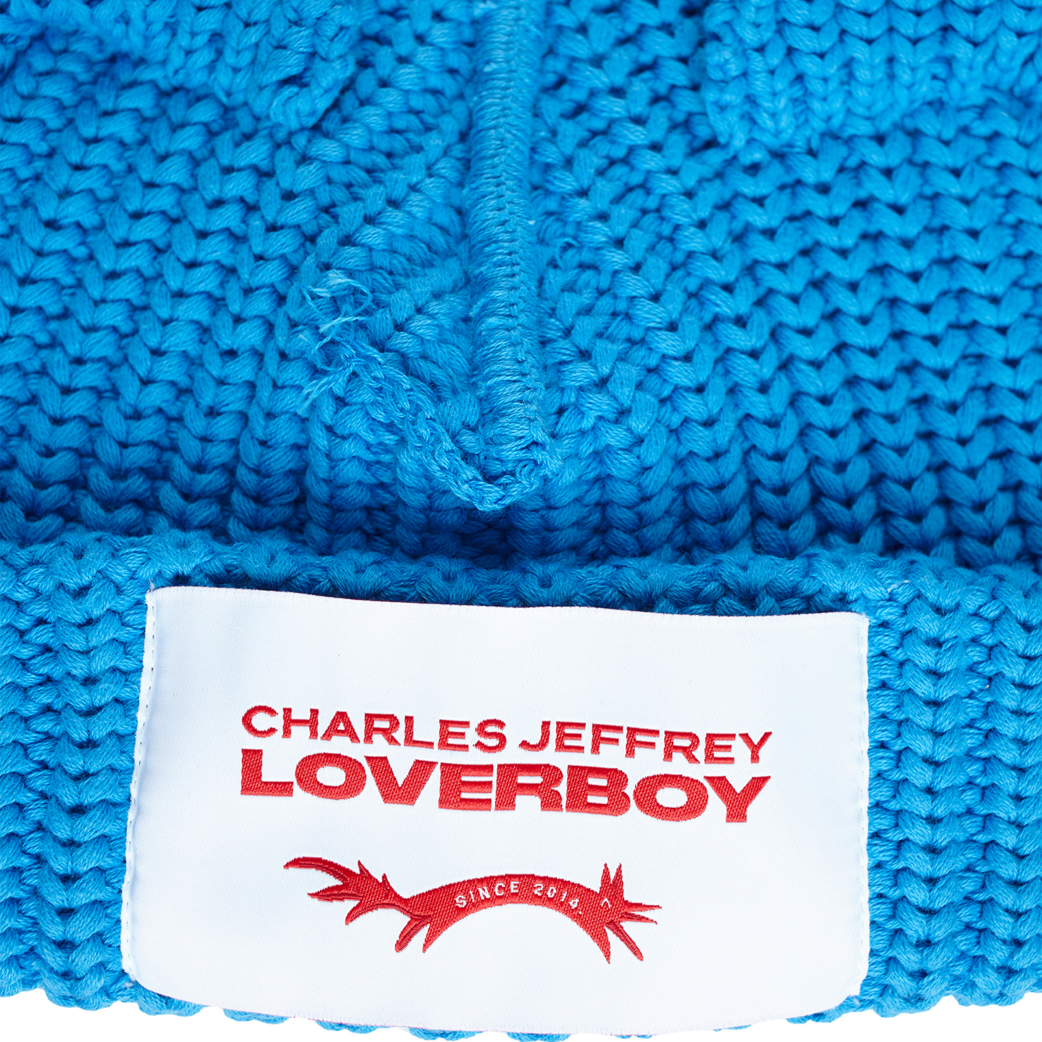 CHARLES JEFFREY LOVERBOY Вязаная шапка с короткими ушами и патчем