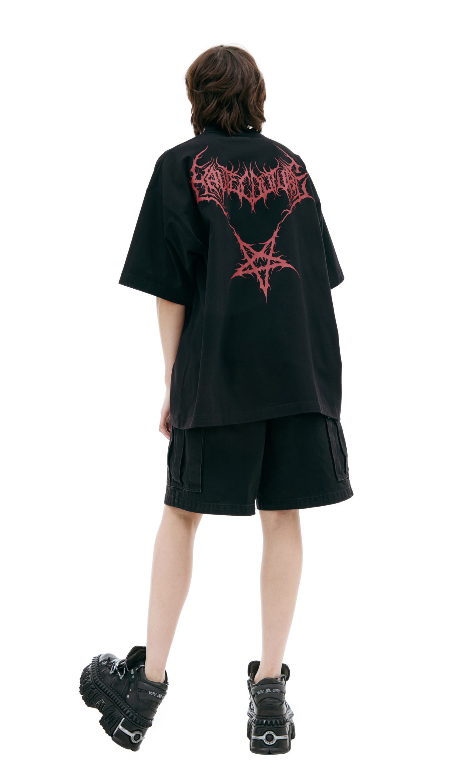 VETEMENTS Black print T-shirt