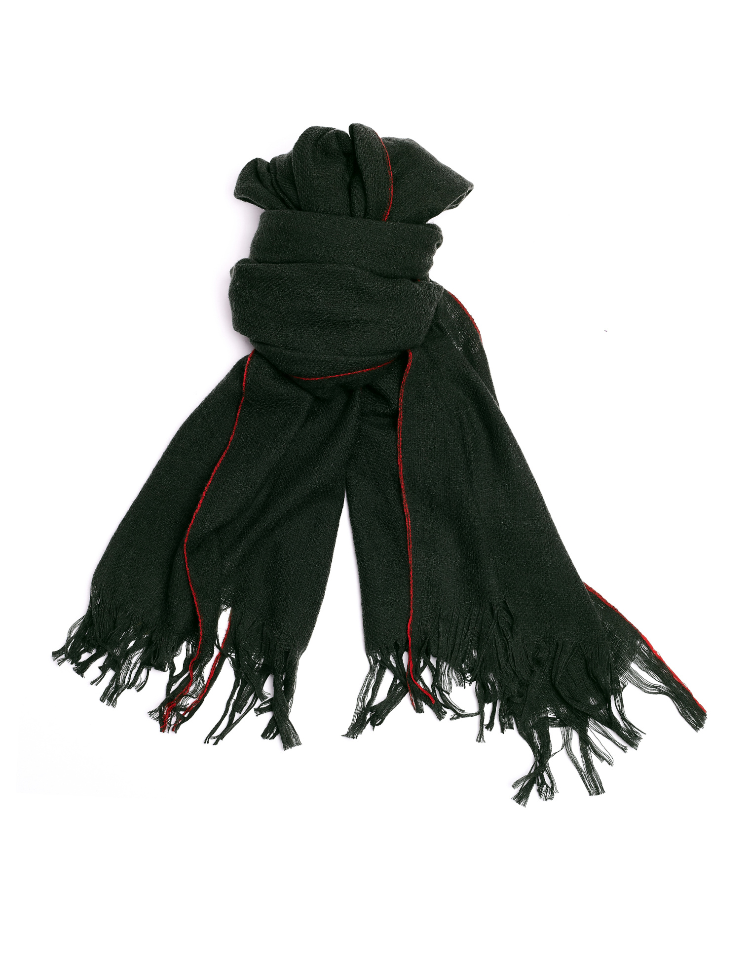 Yohji Yamamoto Зеленый шерстяной шарф