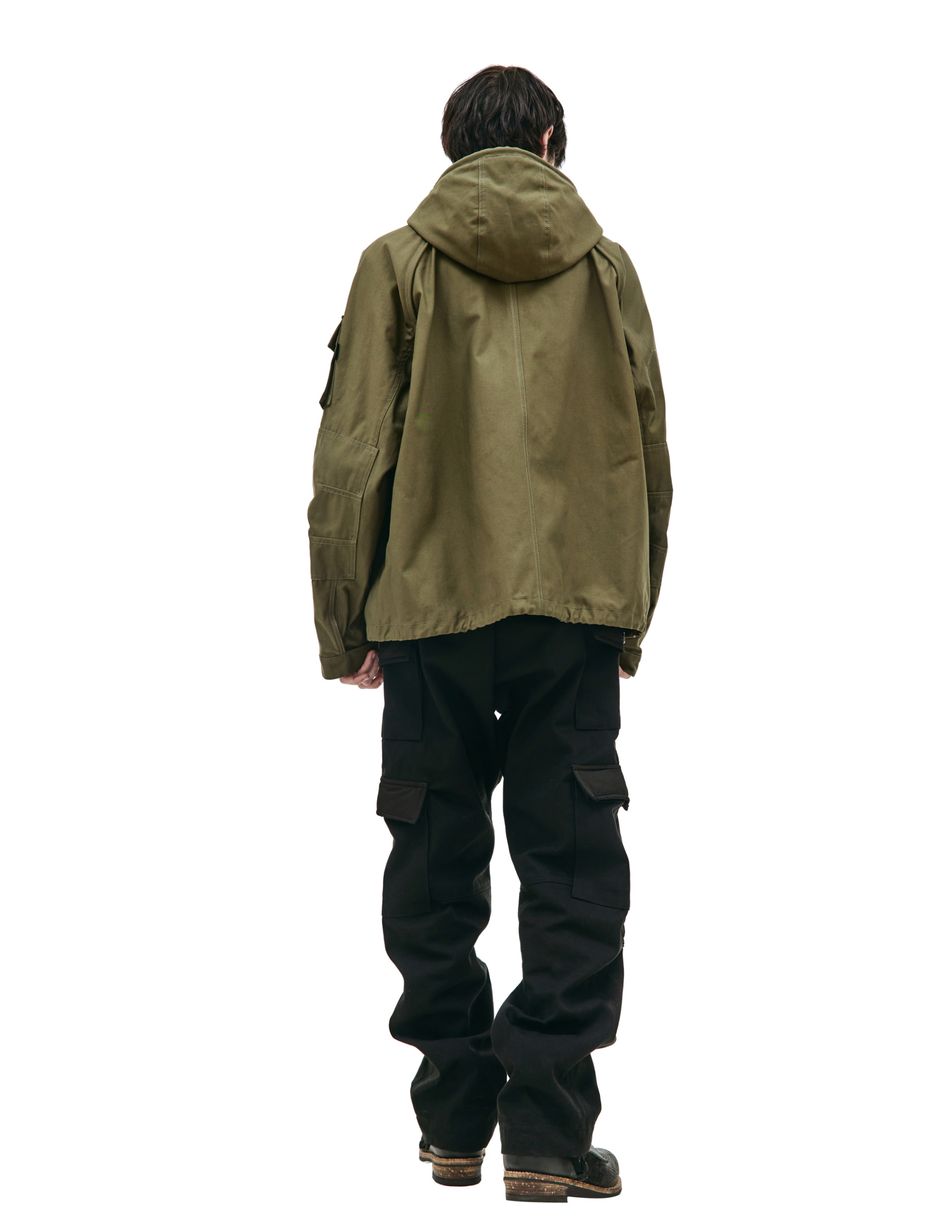 Juun.J Drawstring hooded jacket
