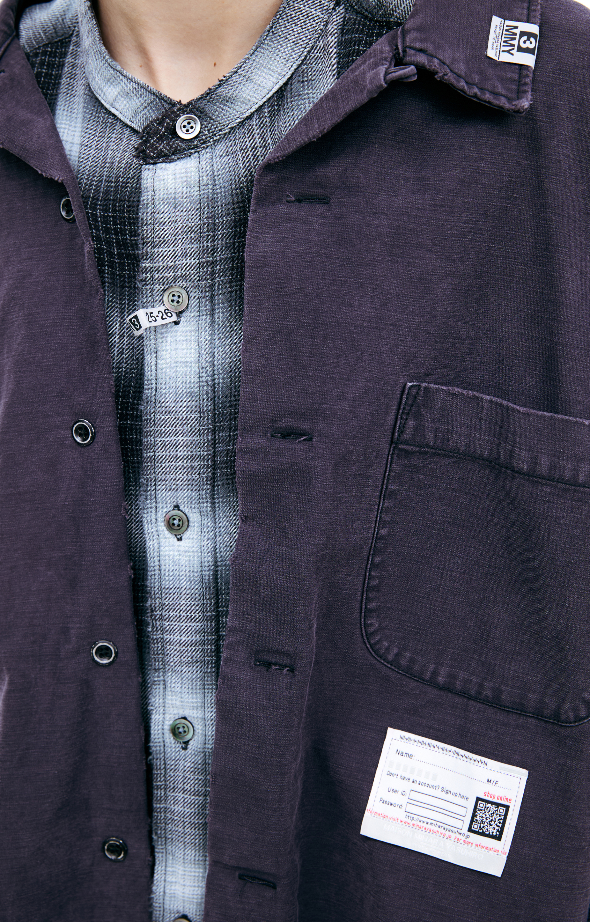 Maison Mihara Yasuhiro Two-layer shirt