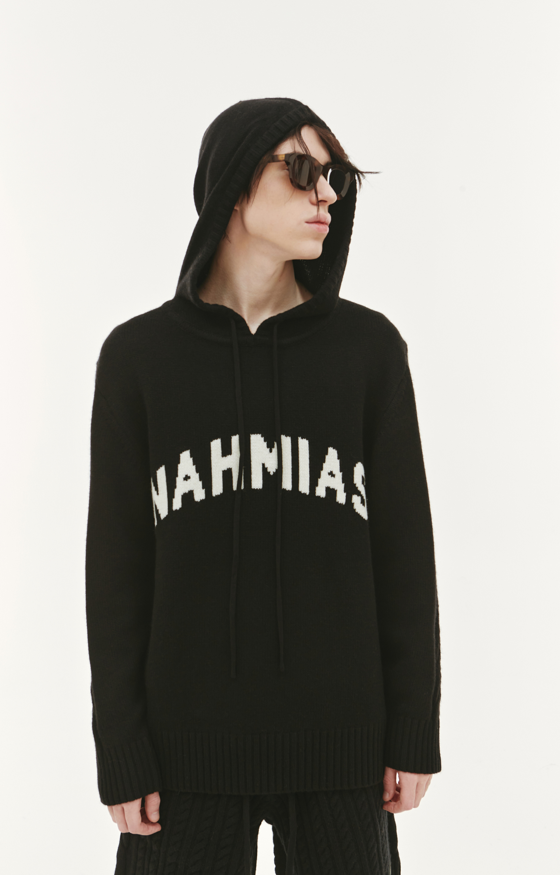 Nahmias Knit logo hoodie