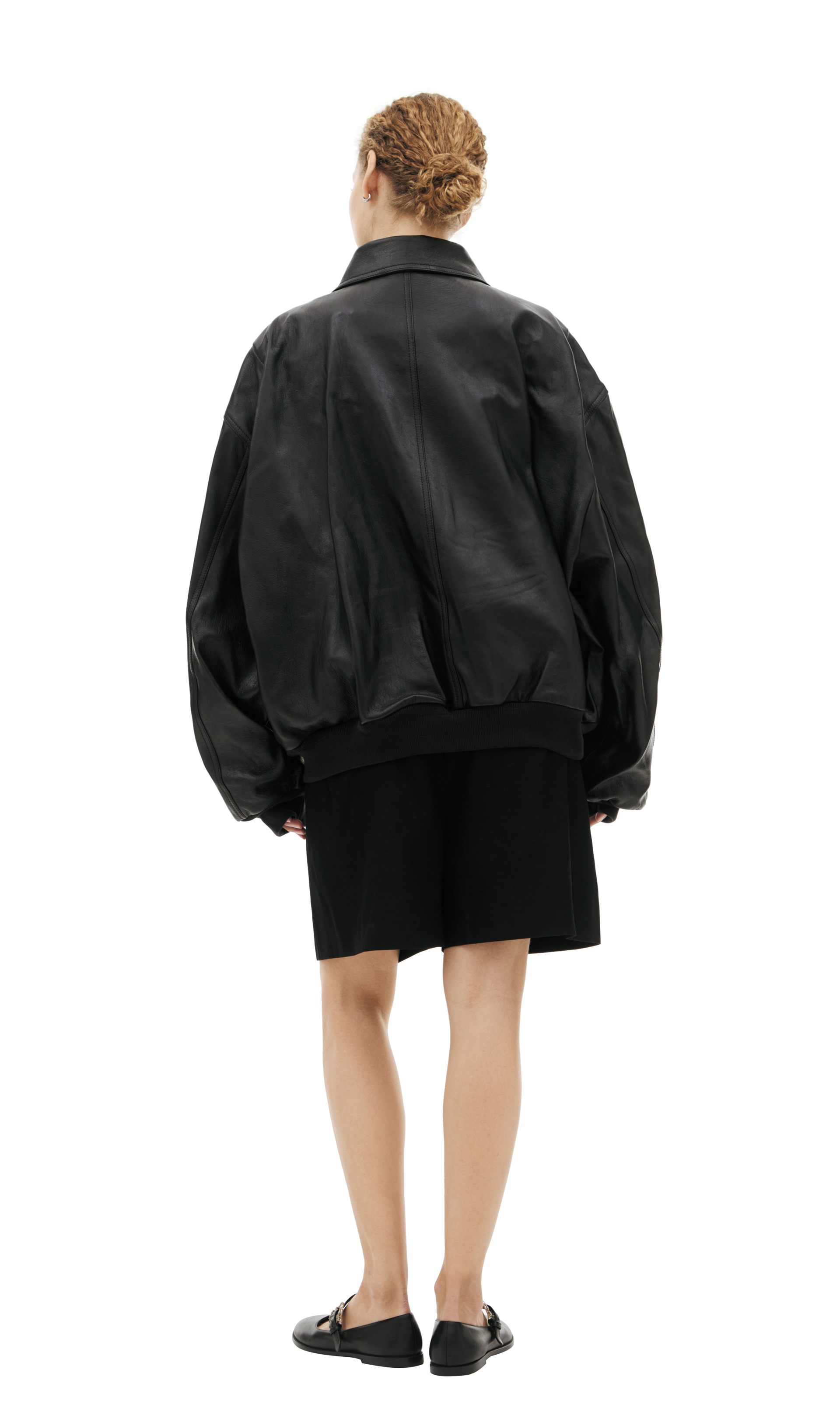 Balenciaga Leather jacket with patches