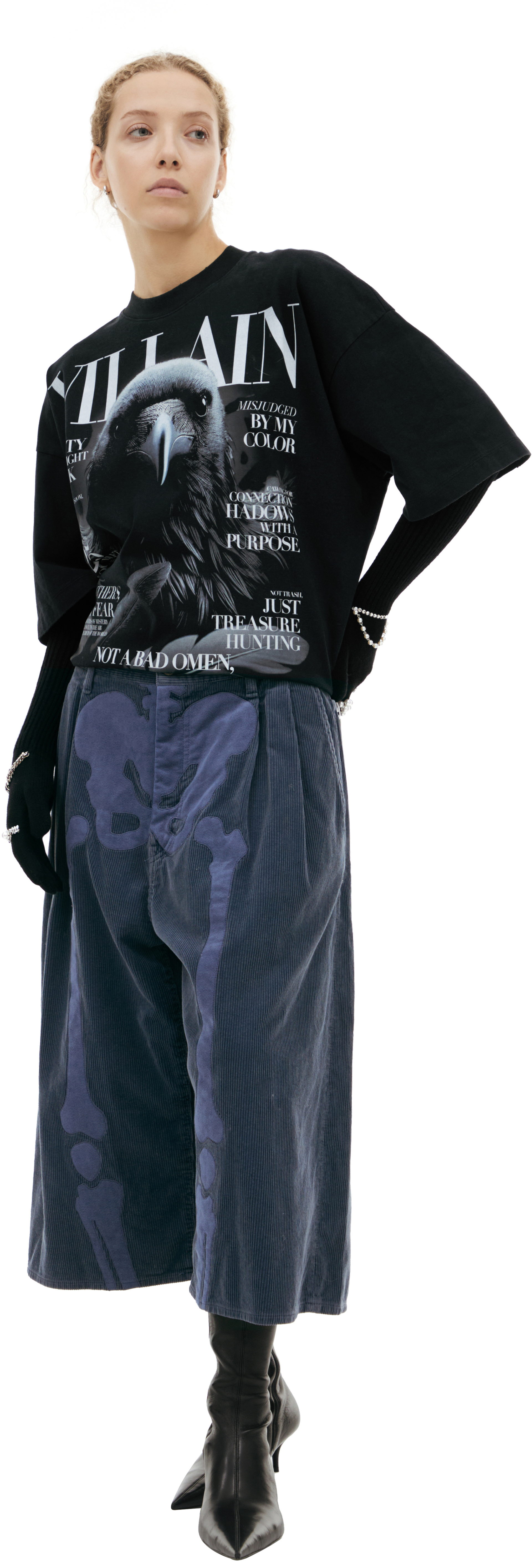 Doublet Cropped print trousers