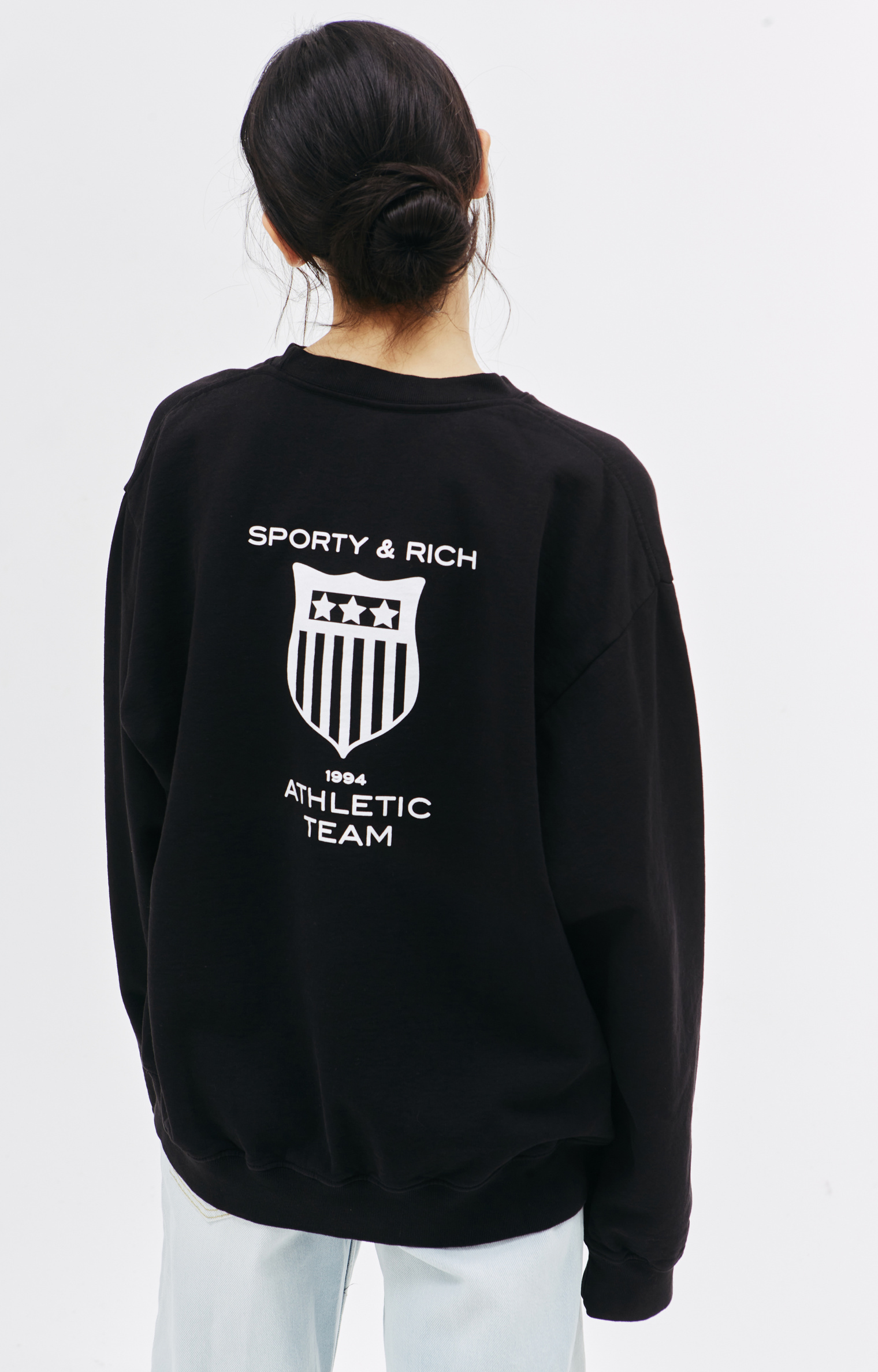 SPORTY & RICH Athletic team printed sweatshirt