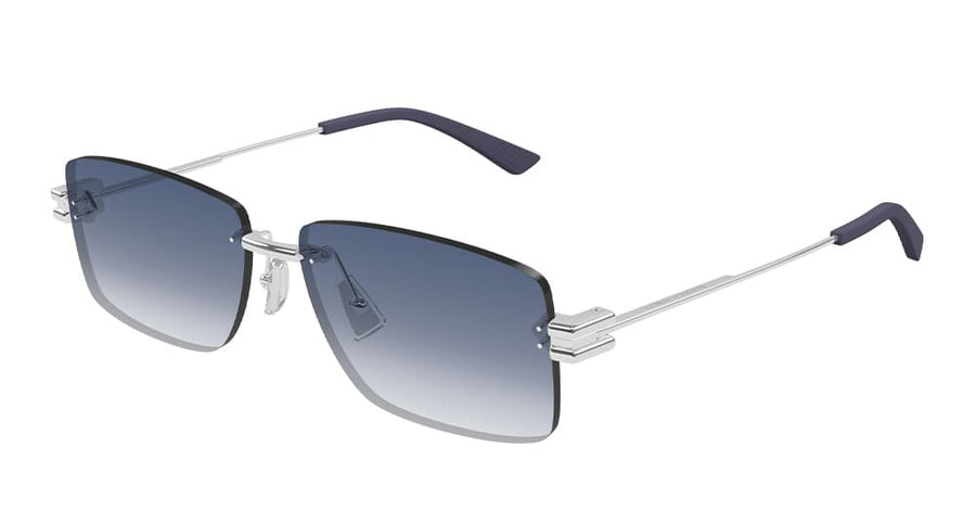 Bottega Veneta Rectangular Metal Sunglasses