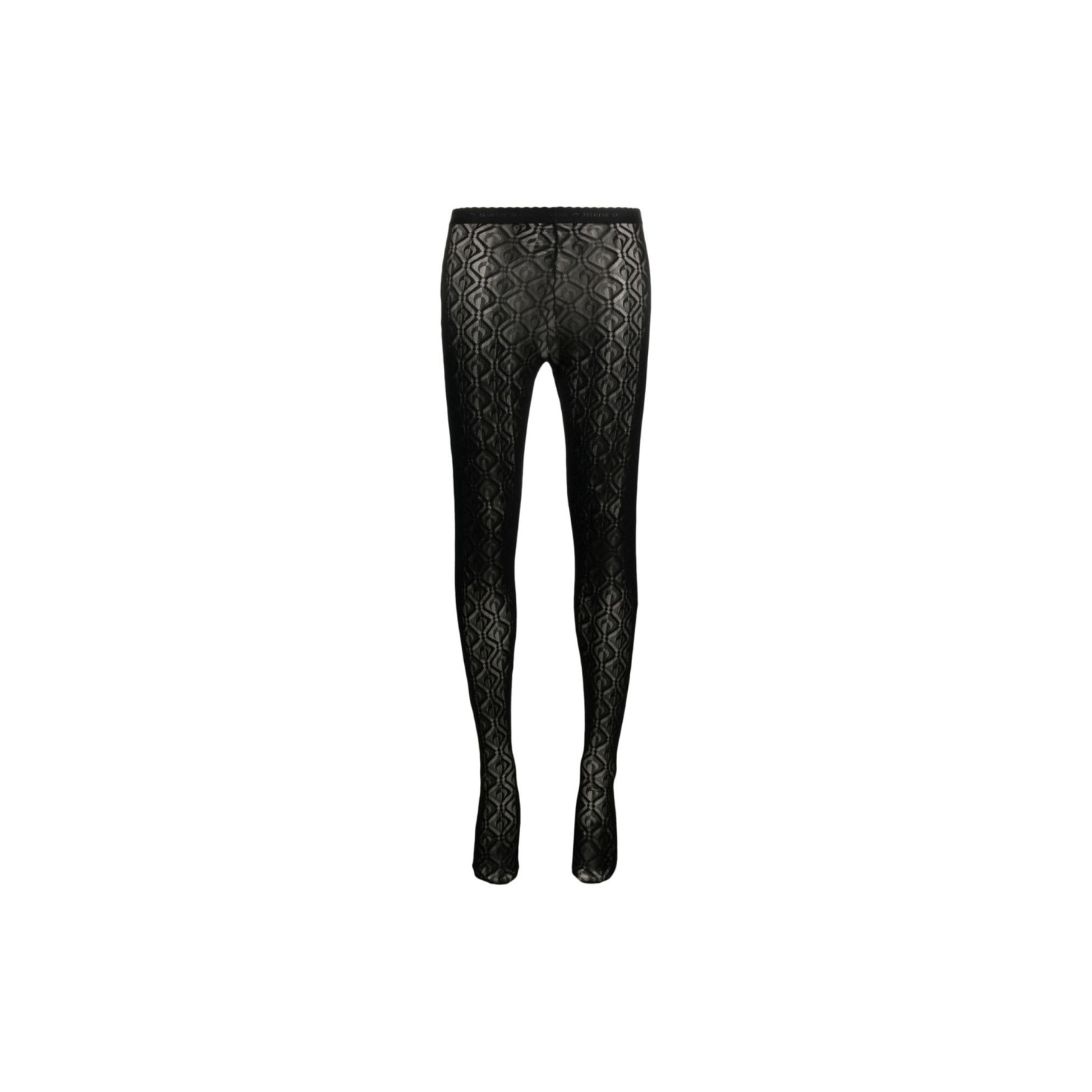 MARINE SERRE Moon Diamond Mesh Jacquard Tights