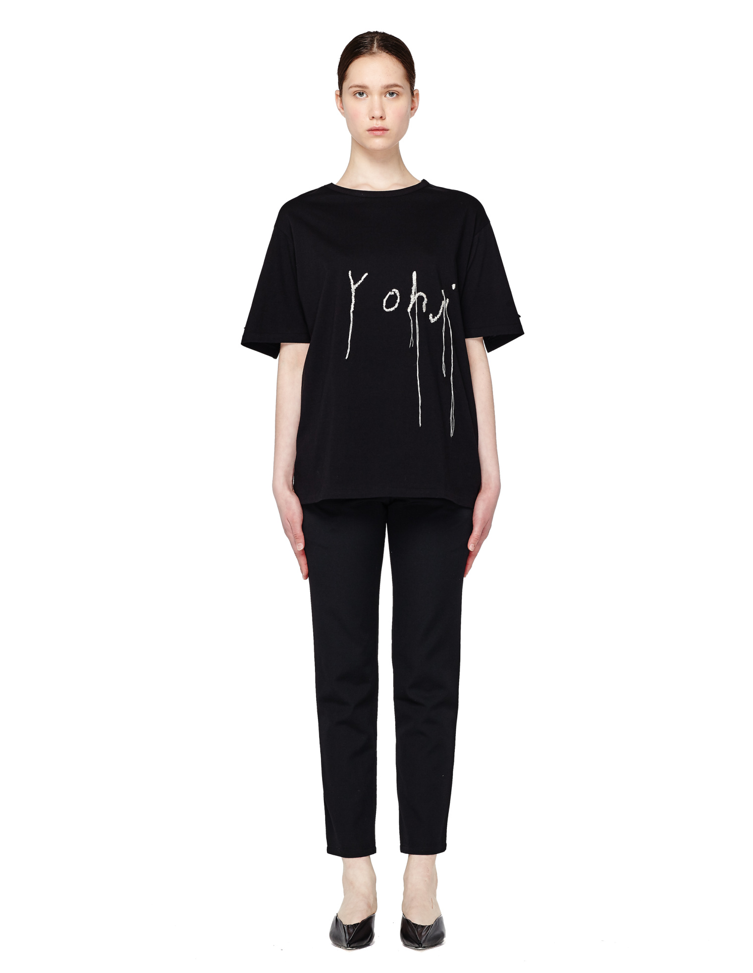 Yohji Yamamoto Прямые шерстяные брюки