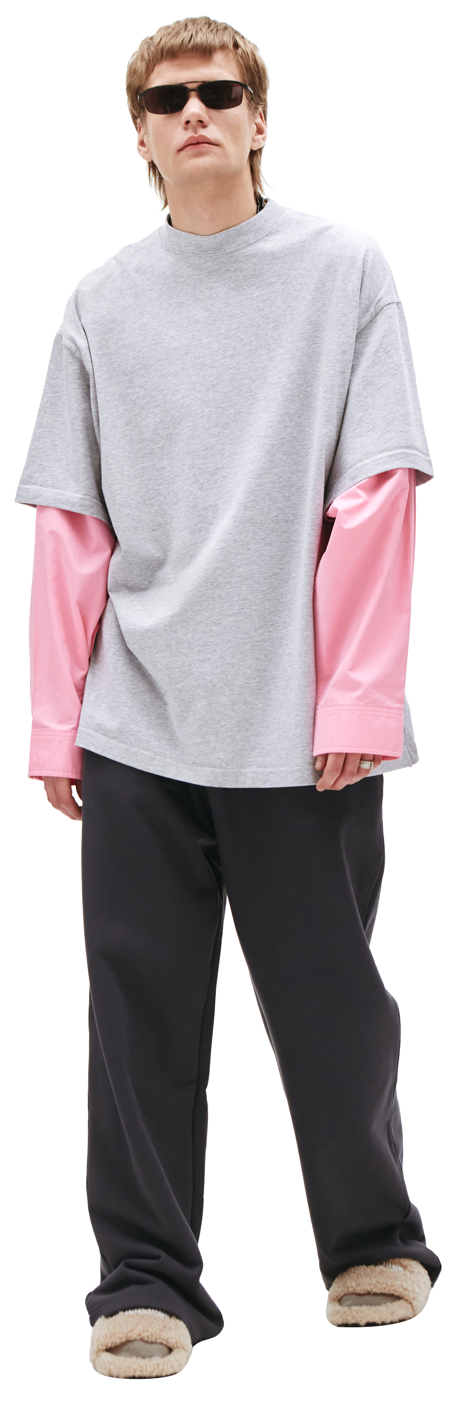 Balenciaga Grey & Pink Cotton Longsleeve