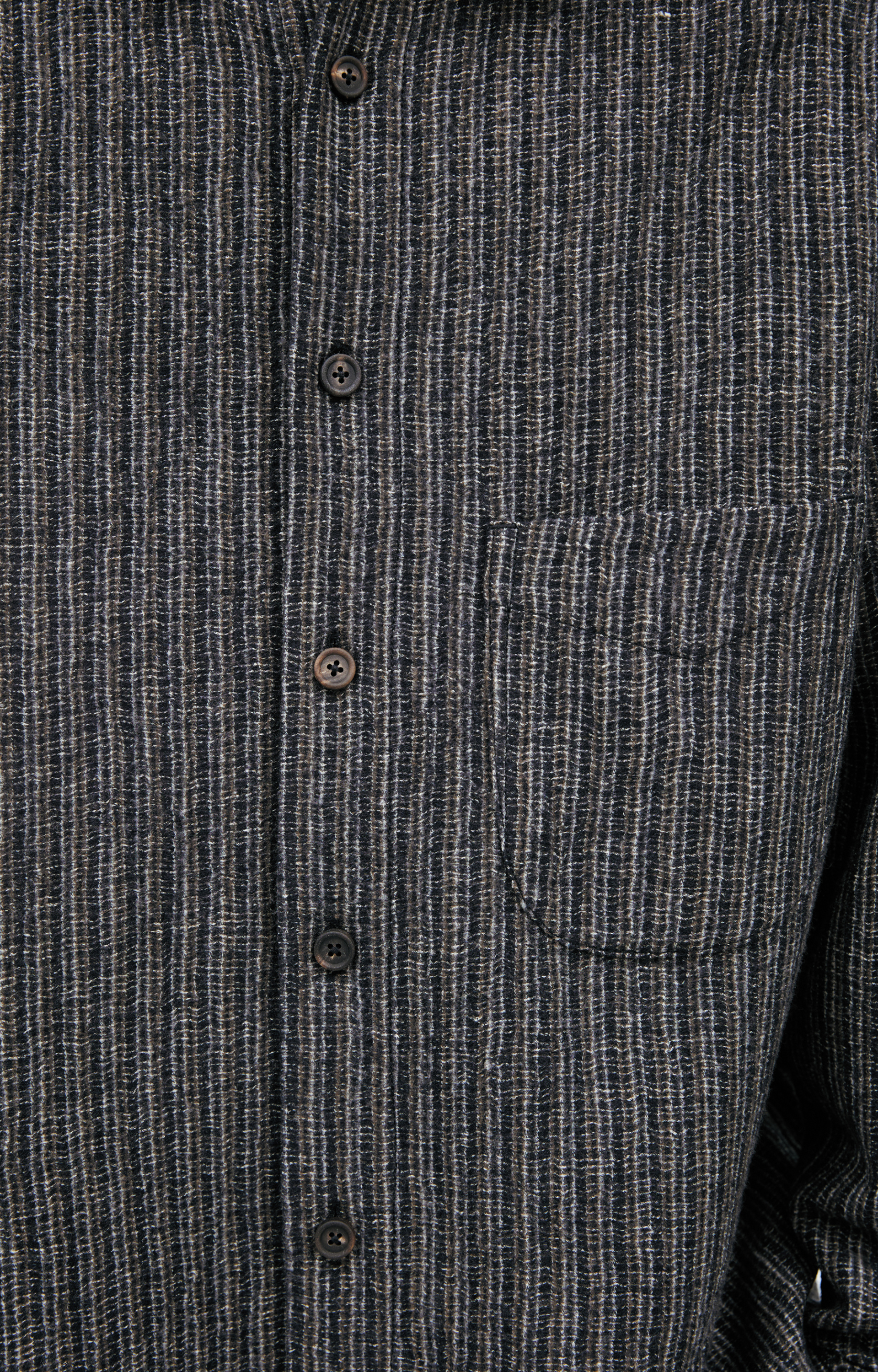 Ziggy Chen Graphite wool & linen shirt