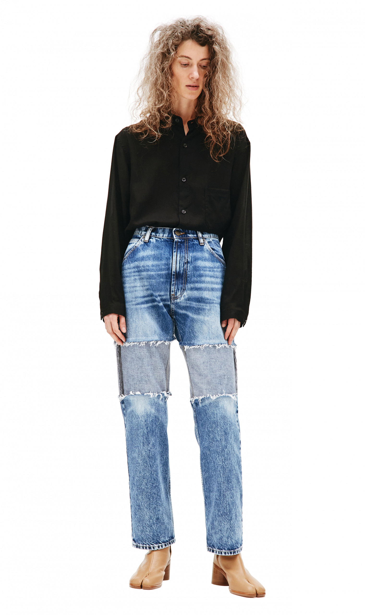 Maison Margiela Reconstructed High-rise Jeans