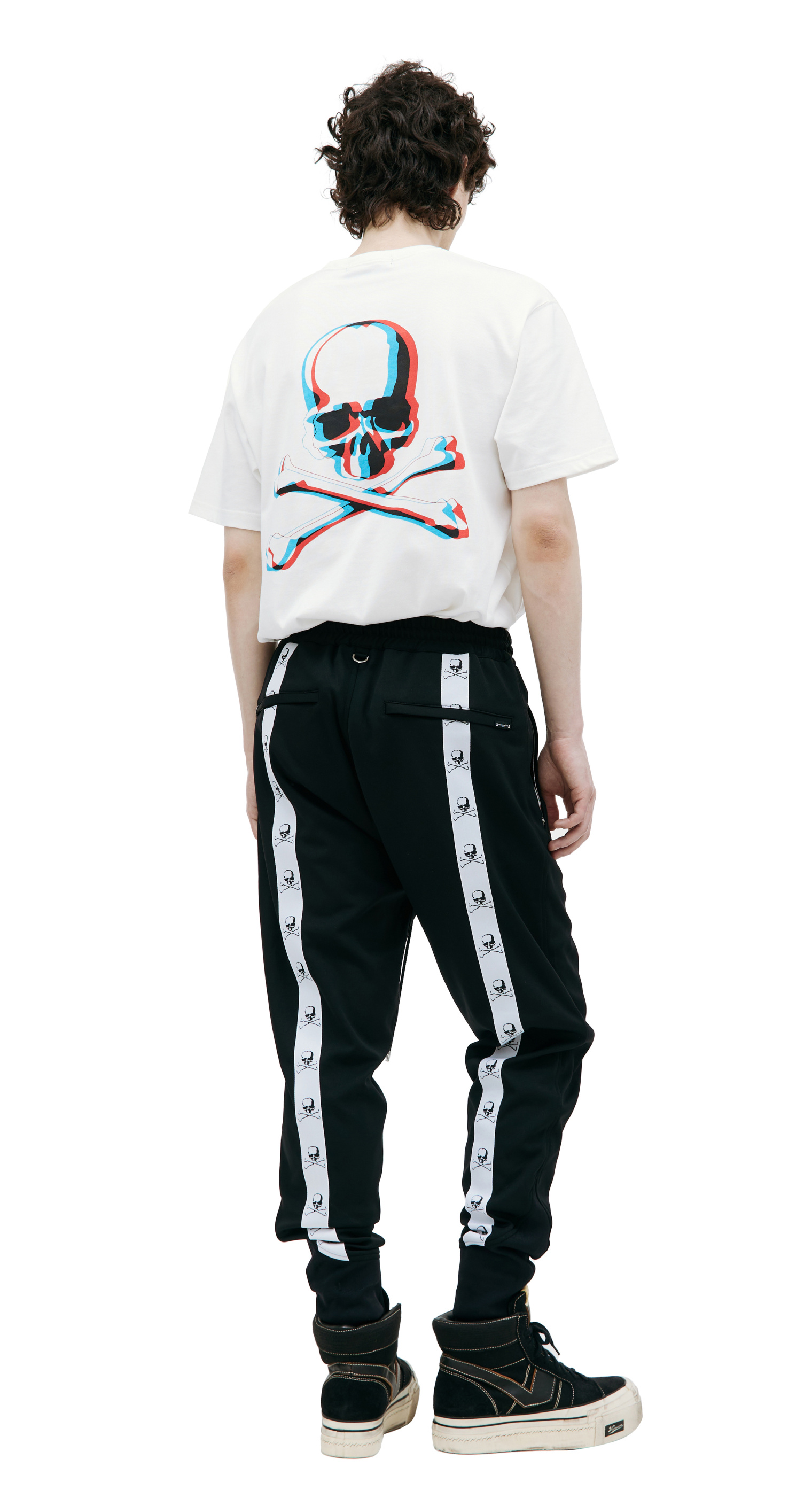 Mastermind WORLD Black trousers with stripes