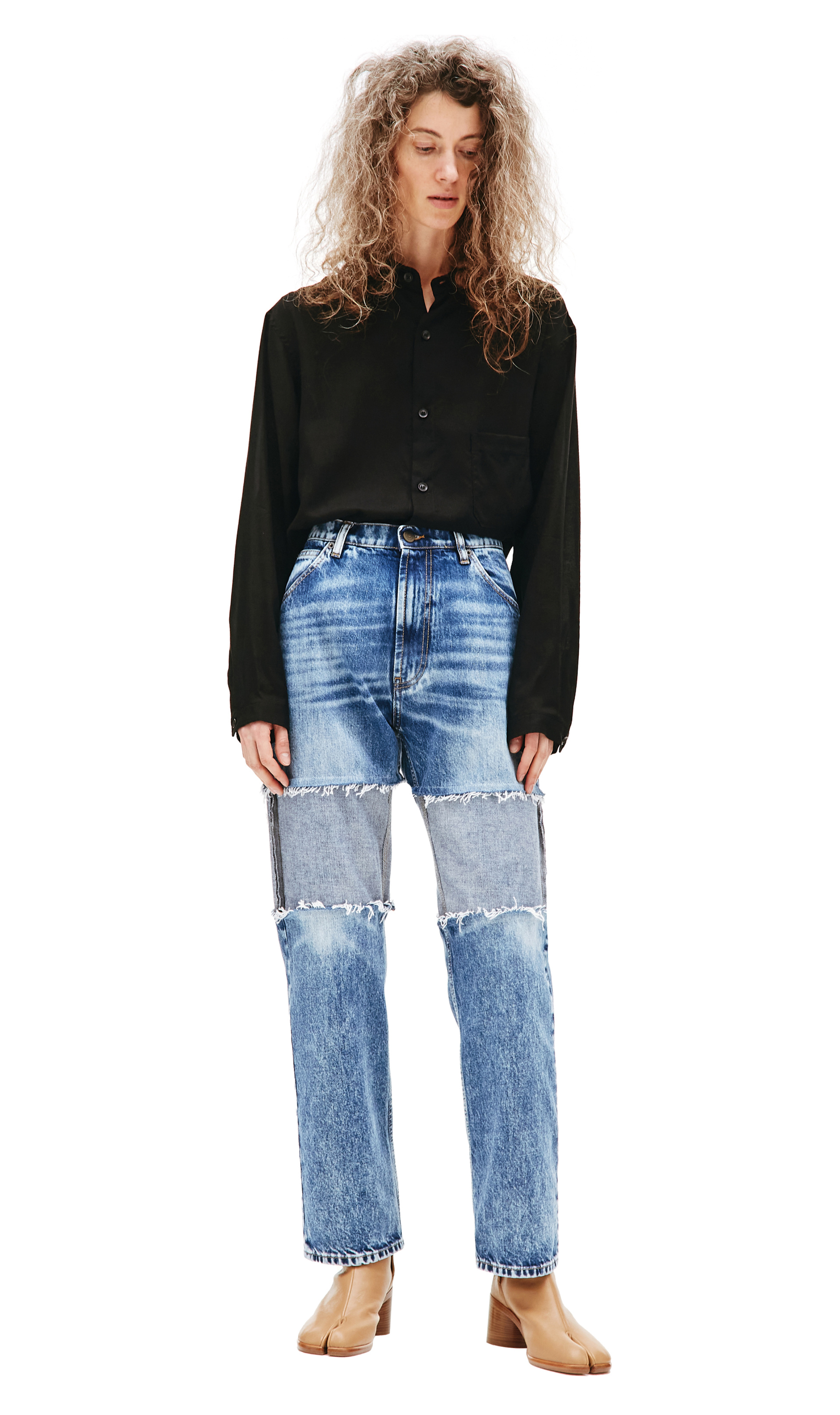 Maison Margiela Reconstructed High-rise Jeans
