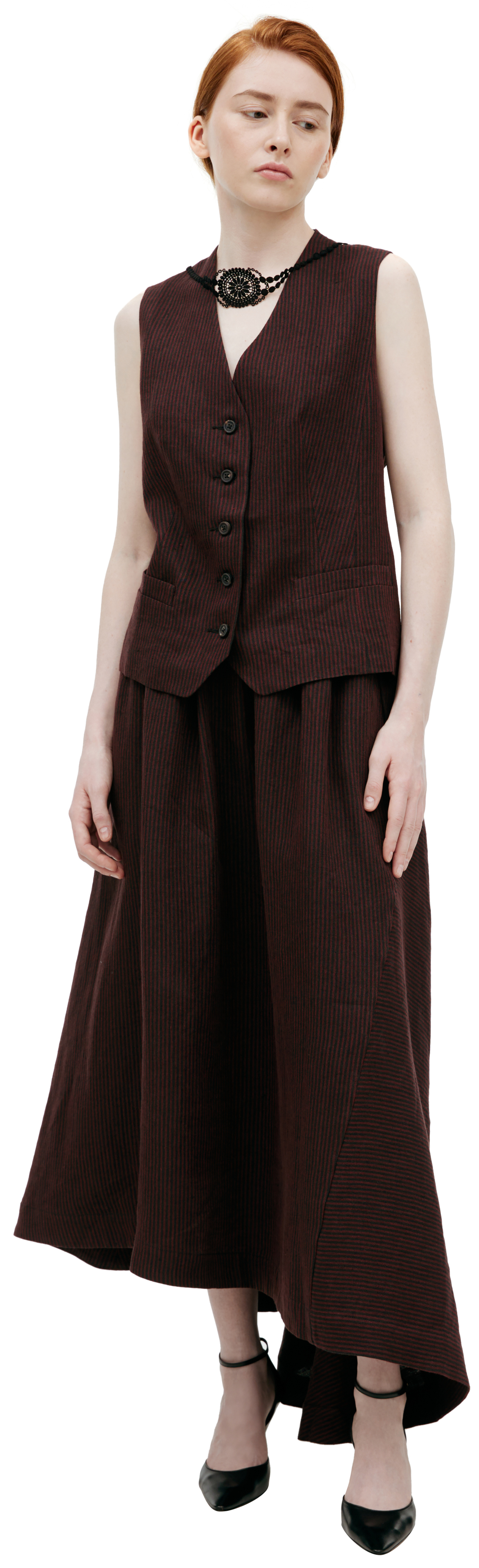 Ziggy Chen Single-breasted striped vest