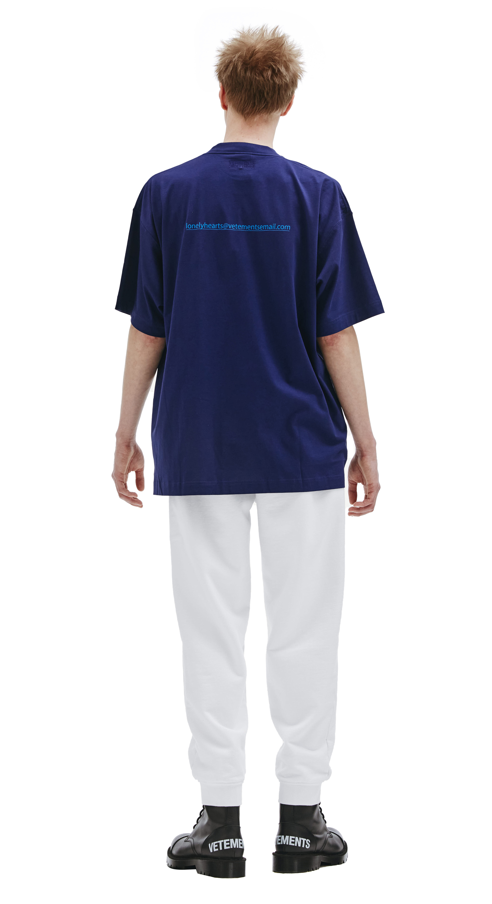 VETEMENTS Single Mingle navy printed t-shirt