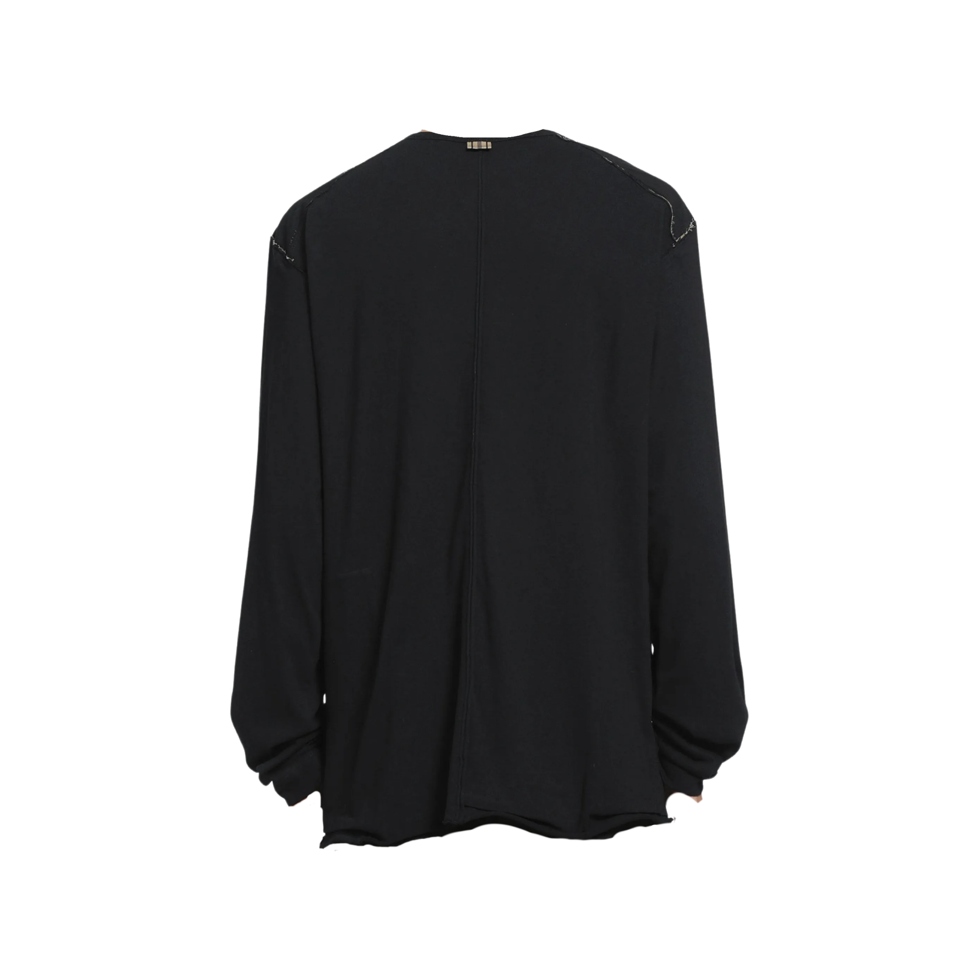 Ziggy Chen Black longsleeve shirt with a vertical seam