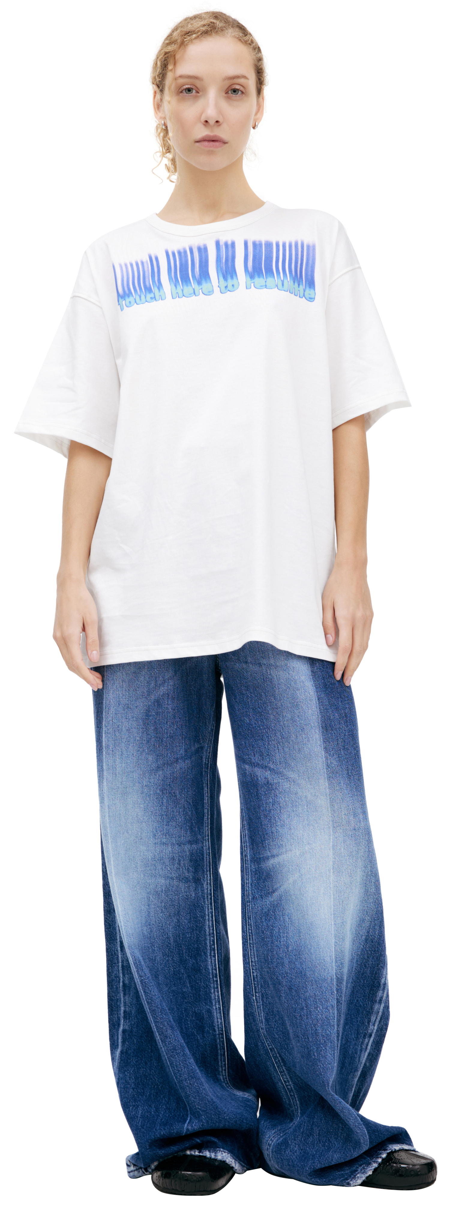 Diesel \'Touch here to resume\' T-shirt