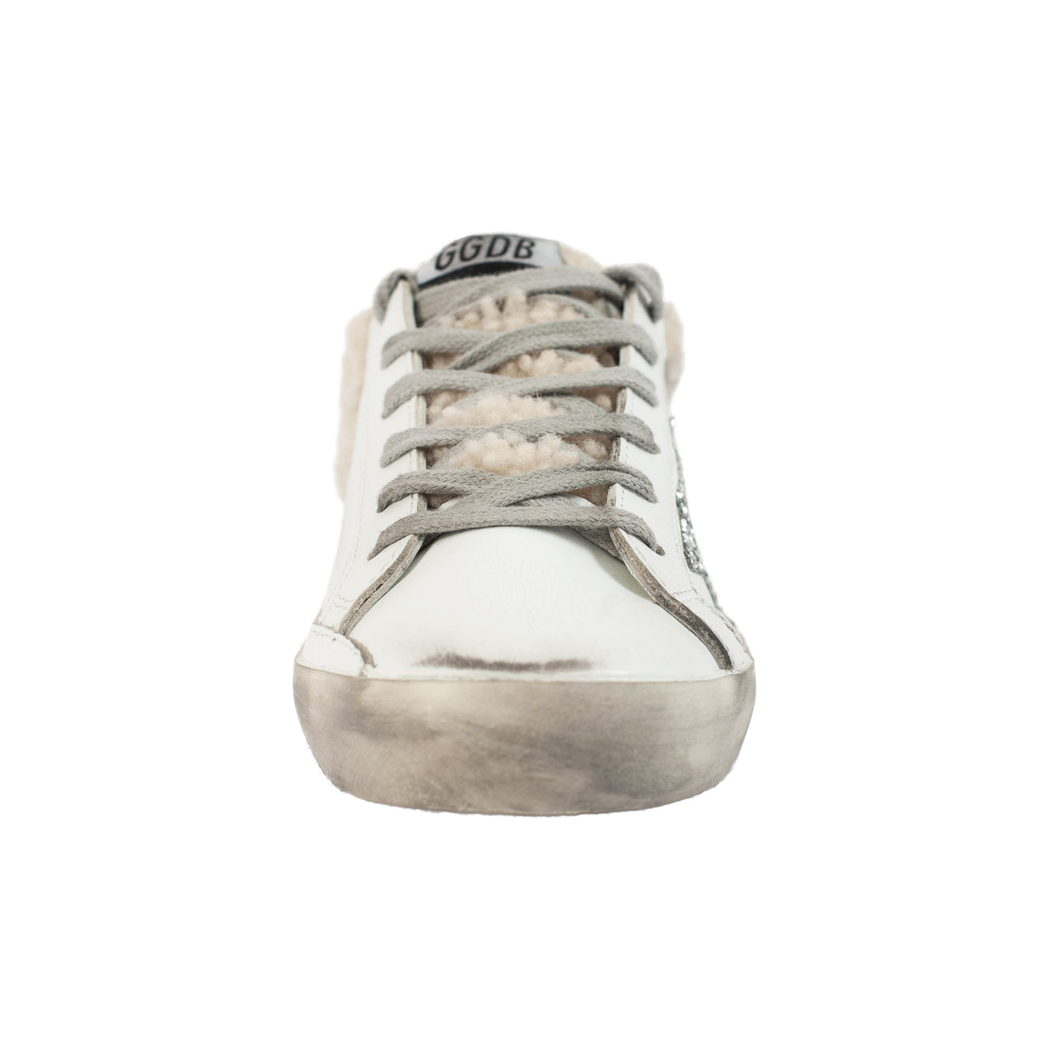 Golden Goose Sabot White Fur Lined Sneakers