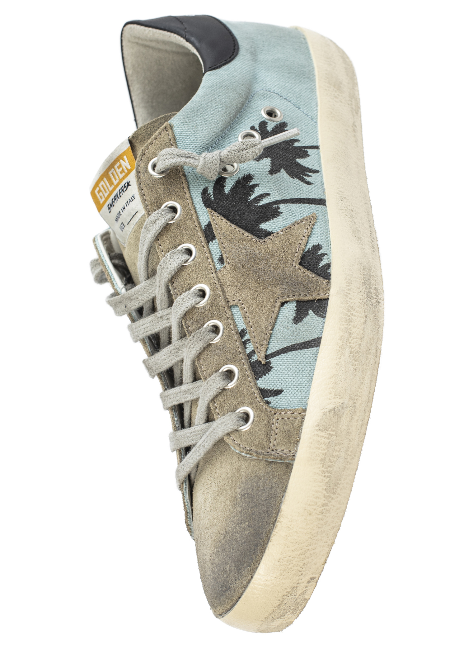 Golden Goose Комбинированные кеды SuperStar с принтом пальм