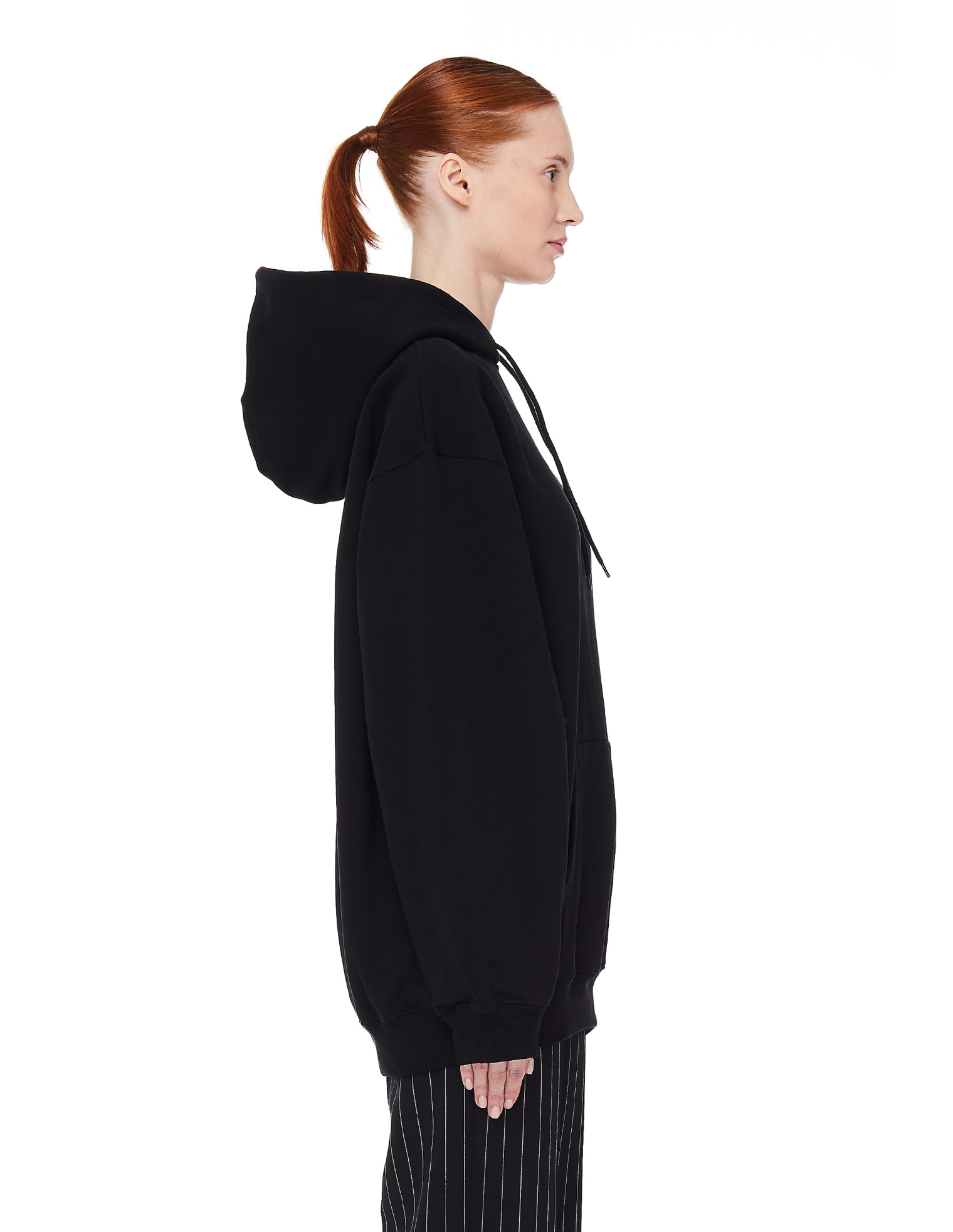 Balenciaga Black Cotton Copyright Hoodie
