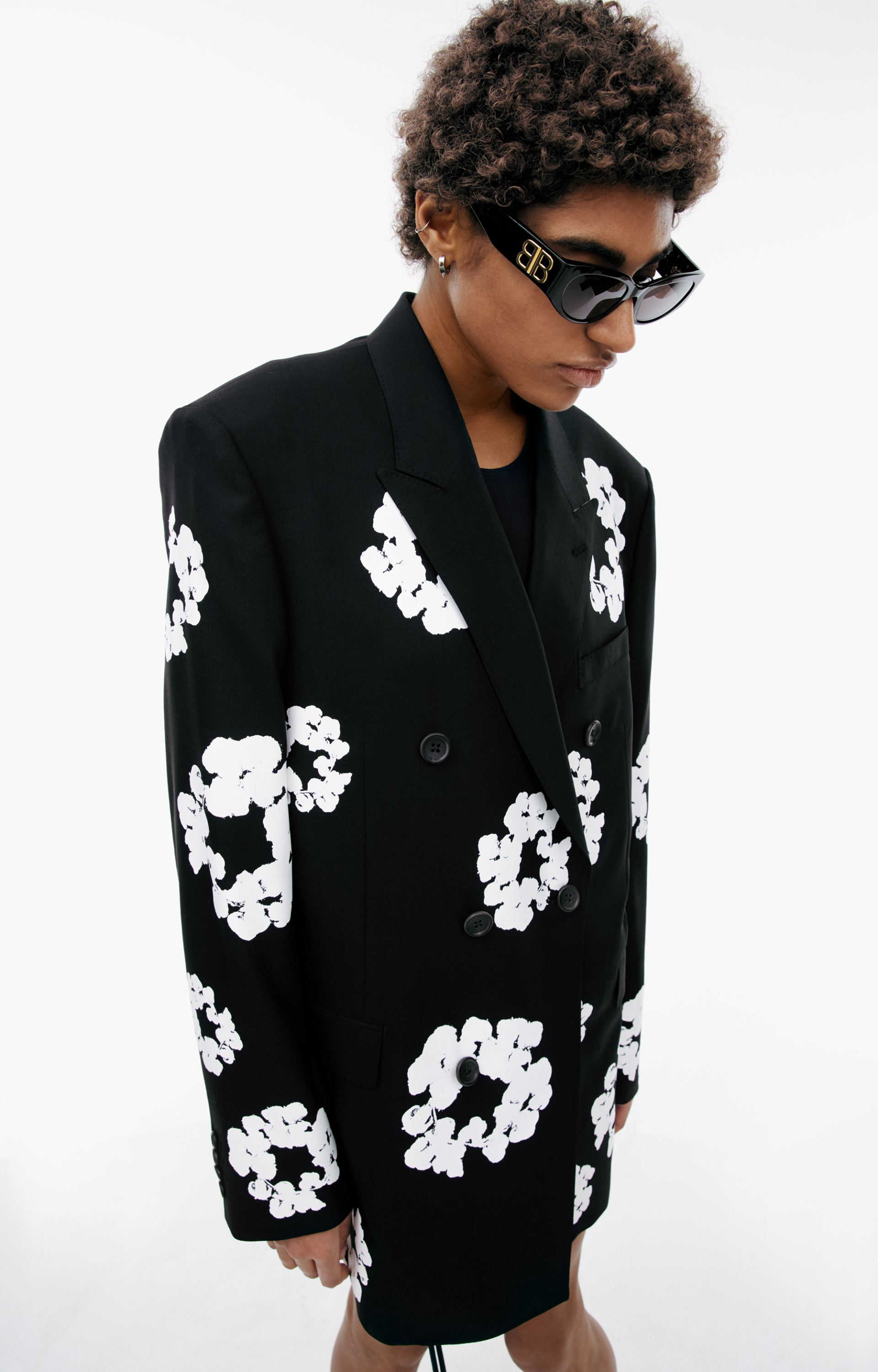 Saint Mxxxxxx Double-breasted monoprint jacket