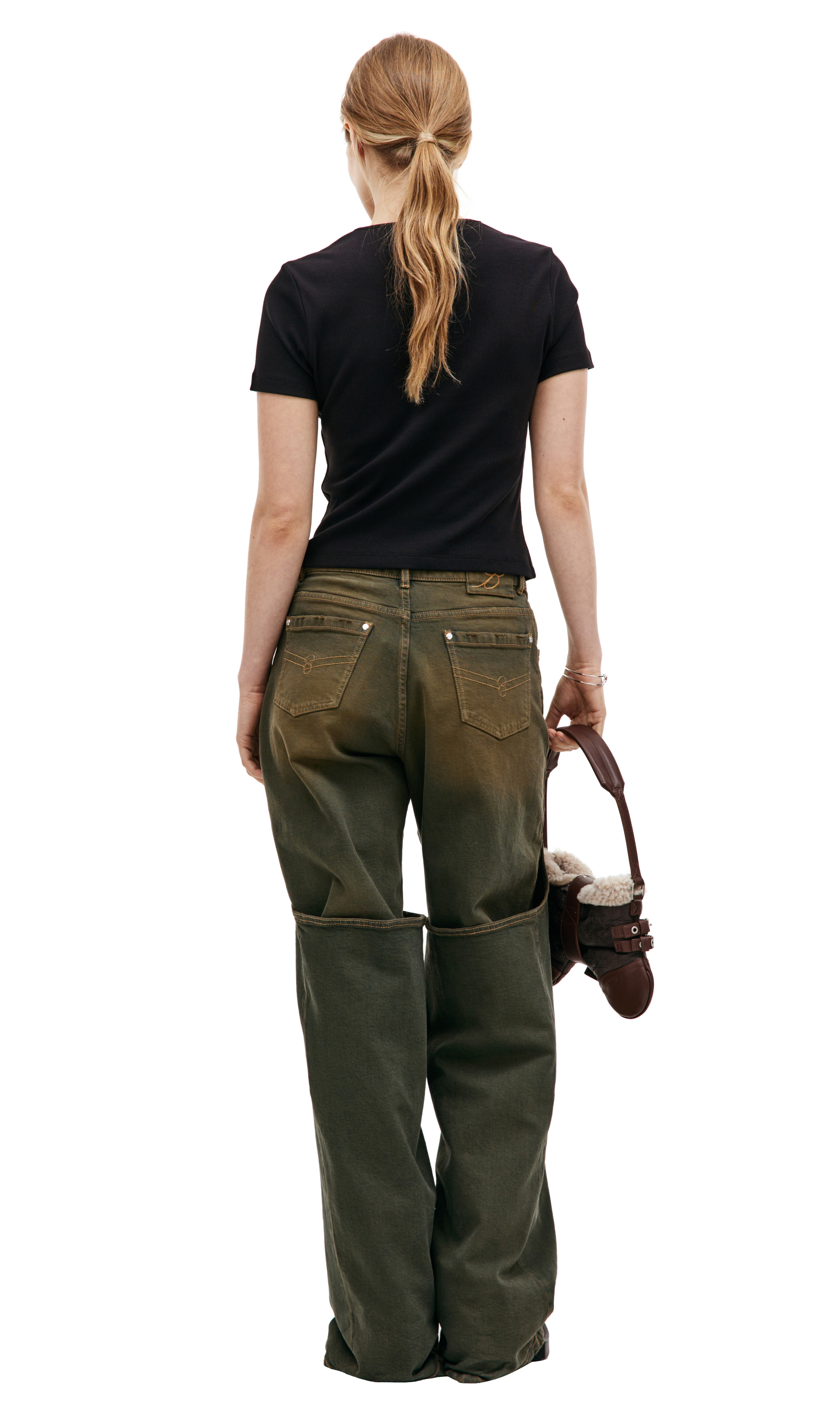 Blumarine Black cotton logo t-shirt