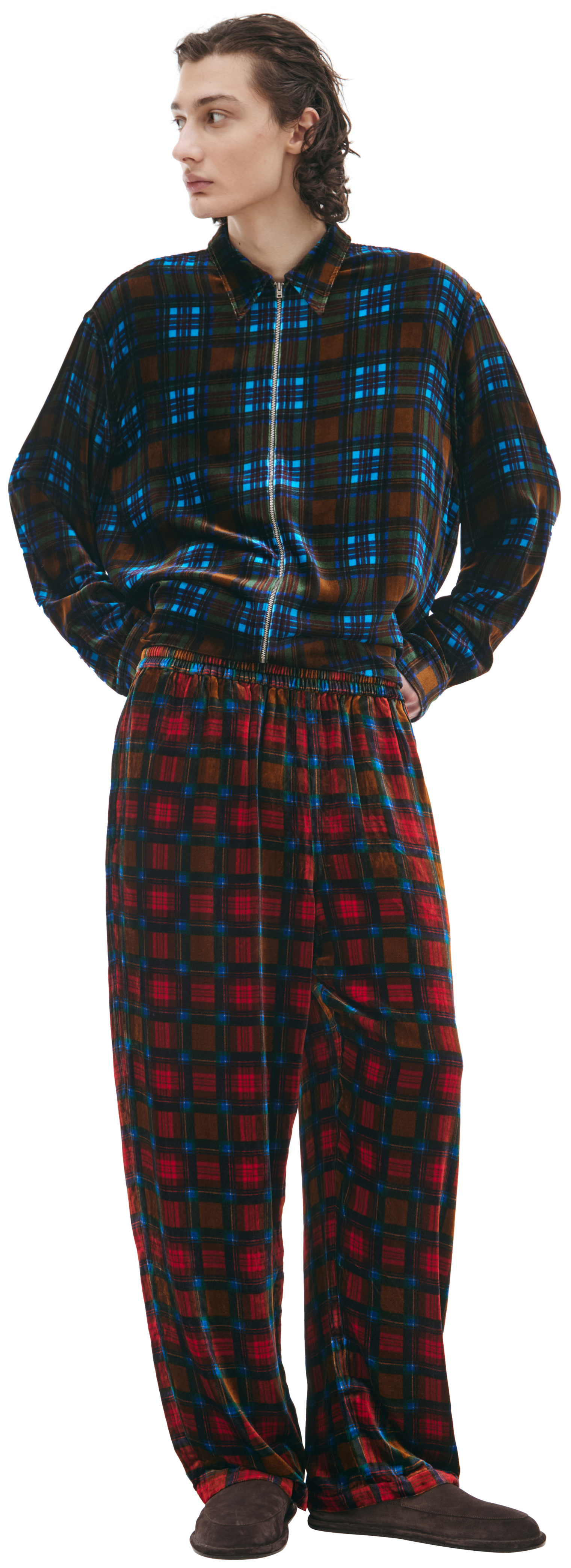 Acne Studios Red plaid trousers