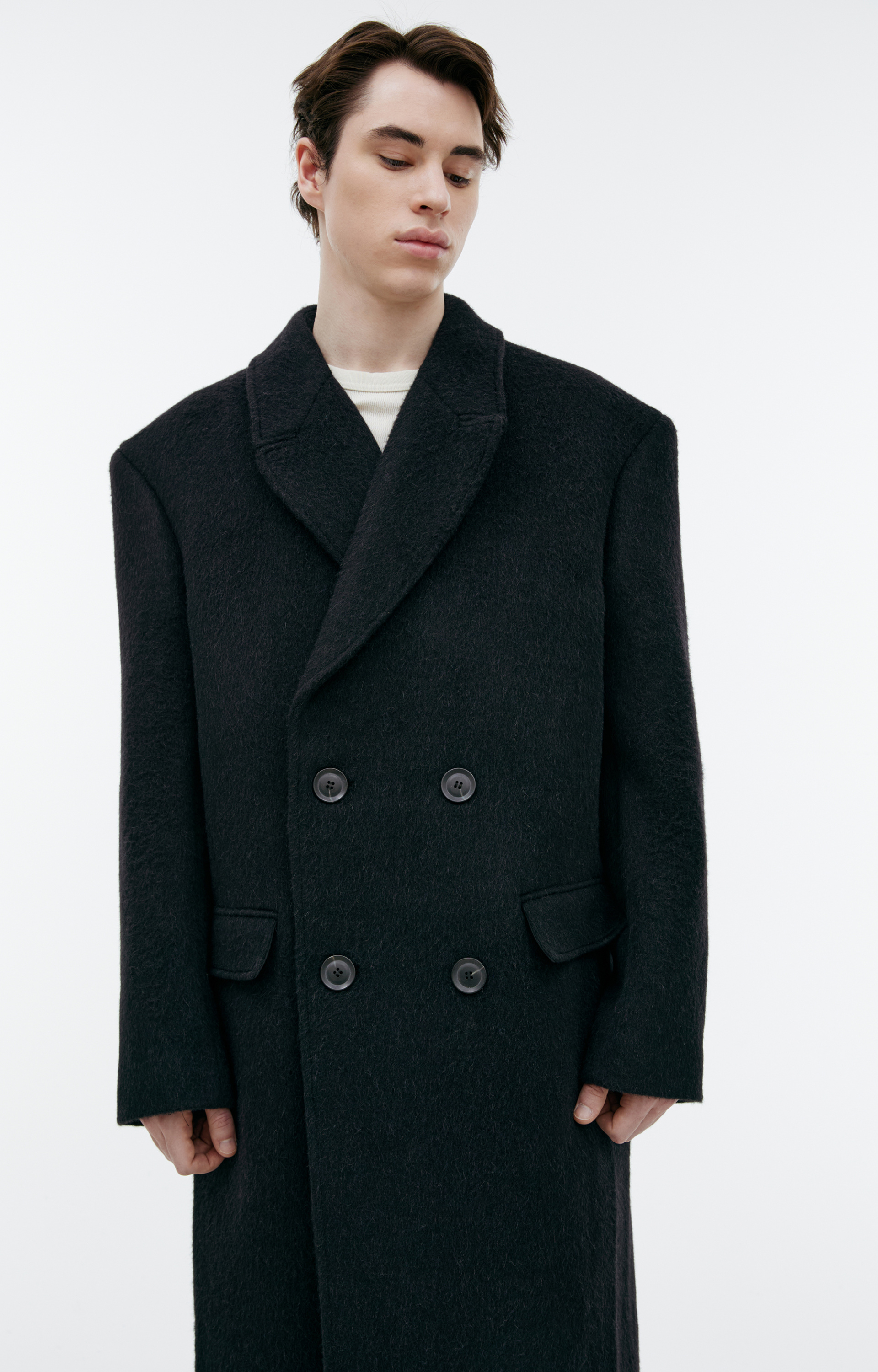 LOUIS GABRIEL NOUCHI Double-breasted wool coat