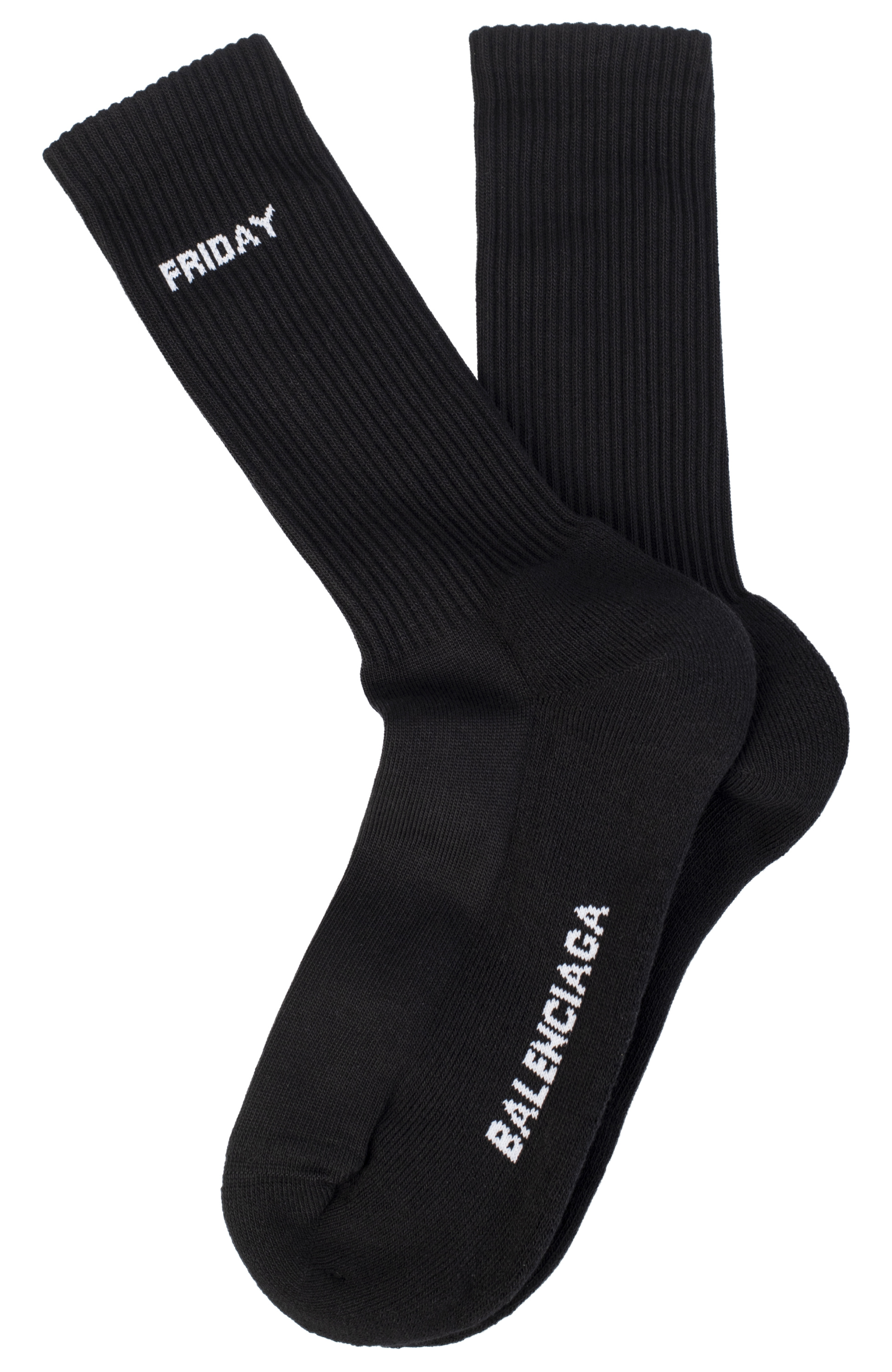 Balenciaga 7 Days Socks Pack in black