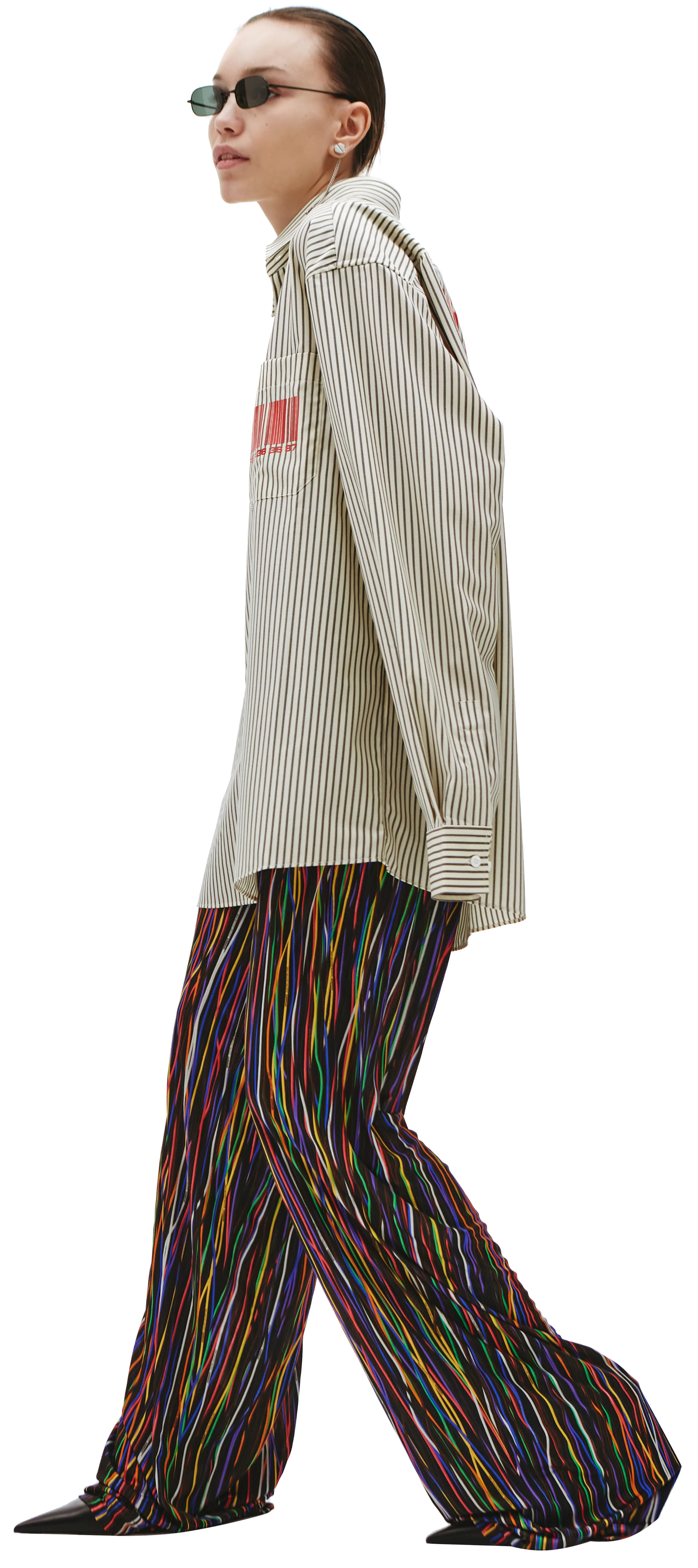 VTMNTS Striped barcode shirt