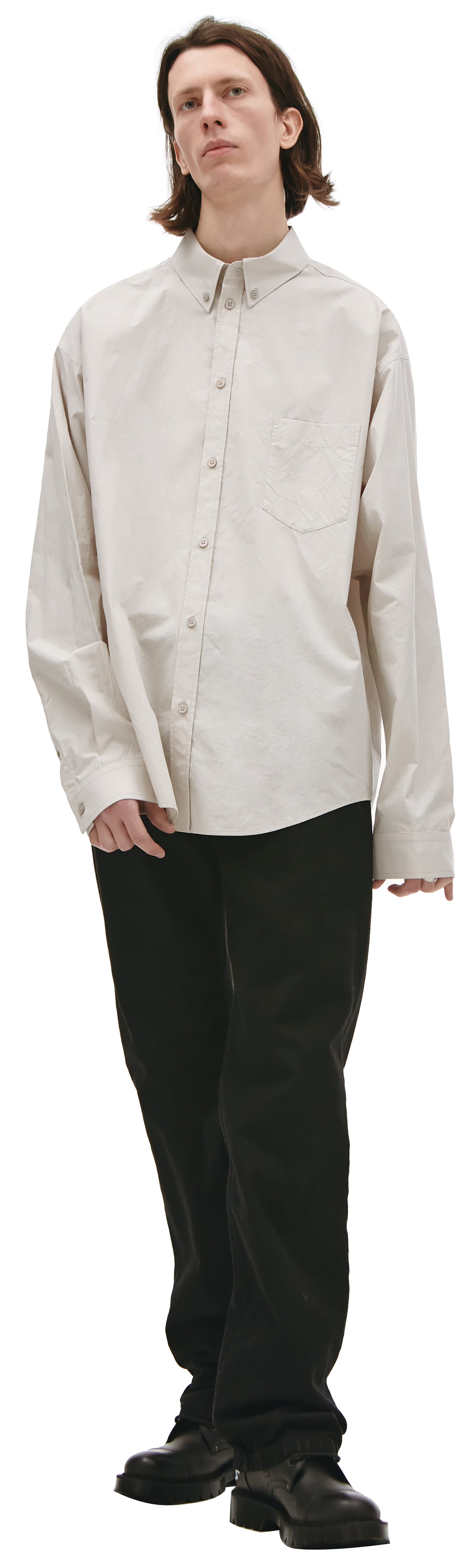 Balenciaga Crumpled-effect cotton shirt