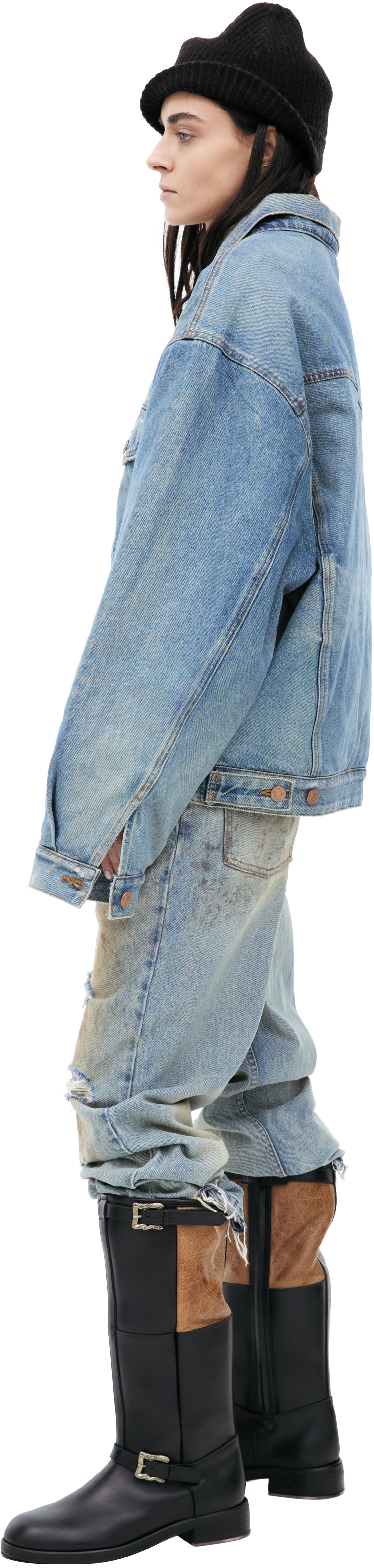 Balenciaga Asymmetric Denim Jacket