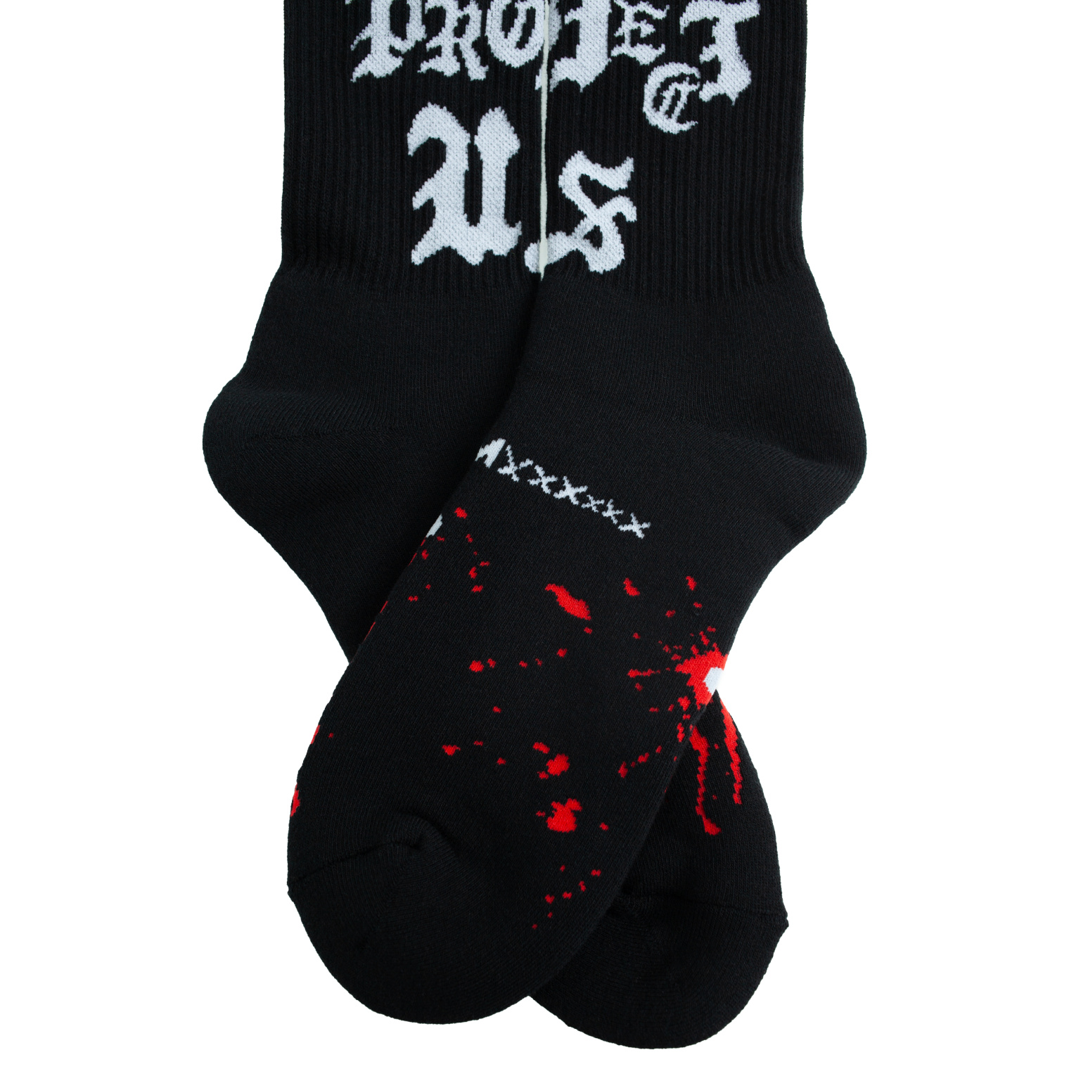 Saint Mxxxxxx Black monoprint socks