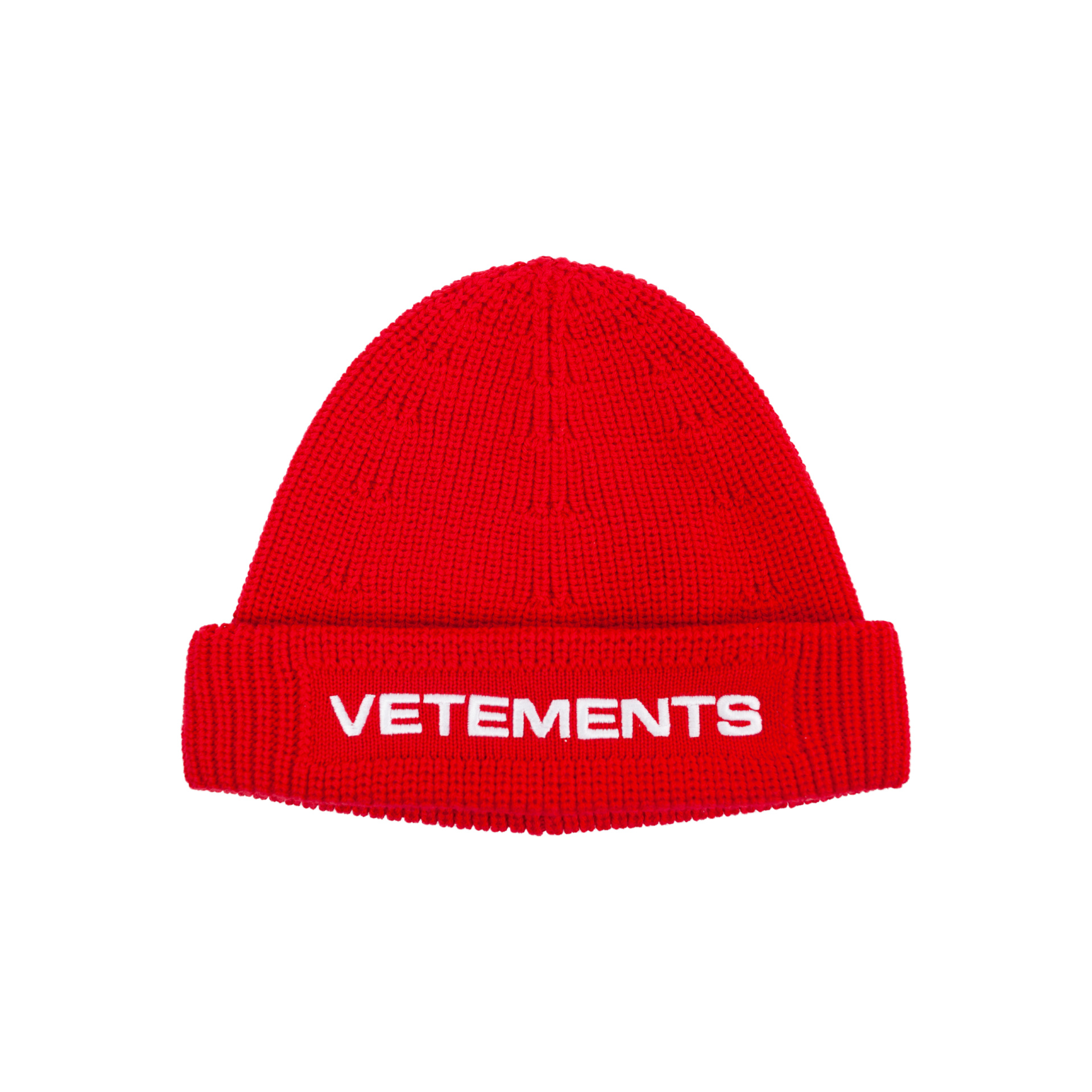 VETEMENTS Red Logo beanie