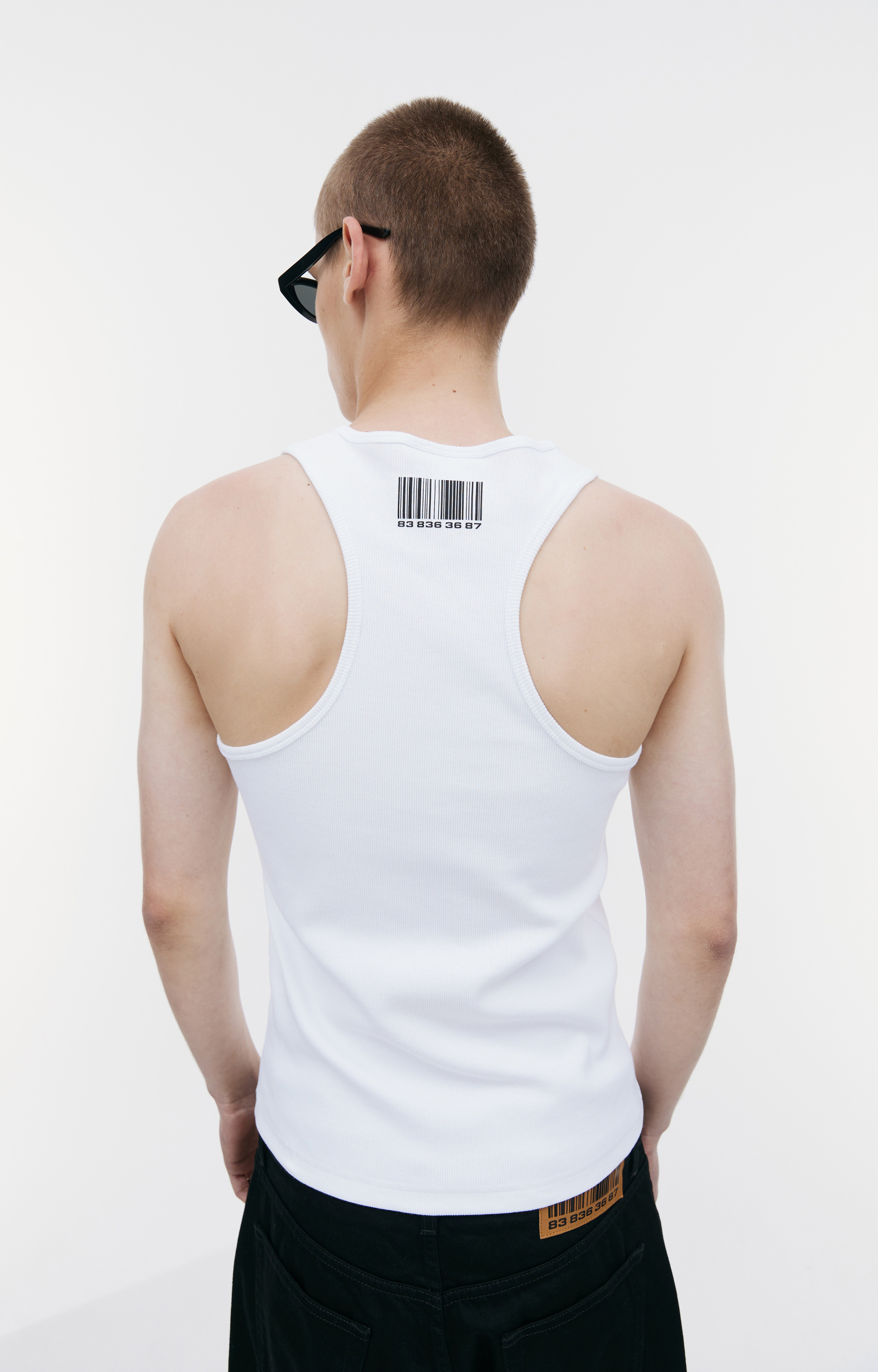 VTMNTS Barcode logo tank top