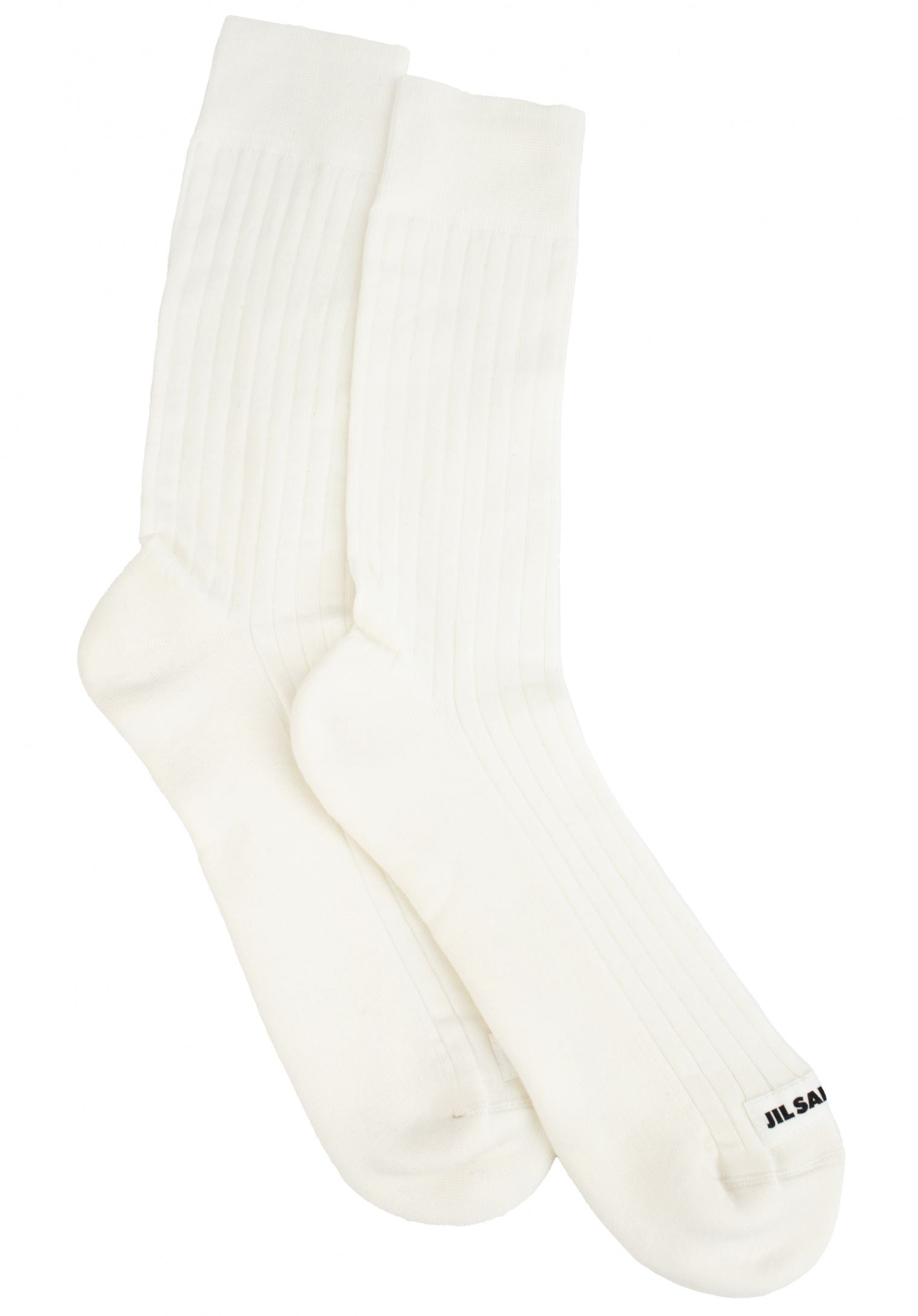 Jil Sander Ribbed Socks White