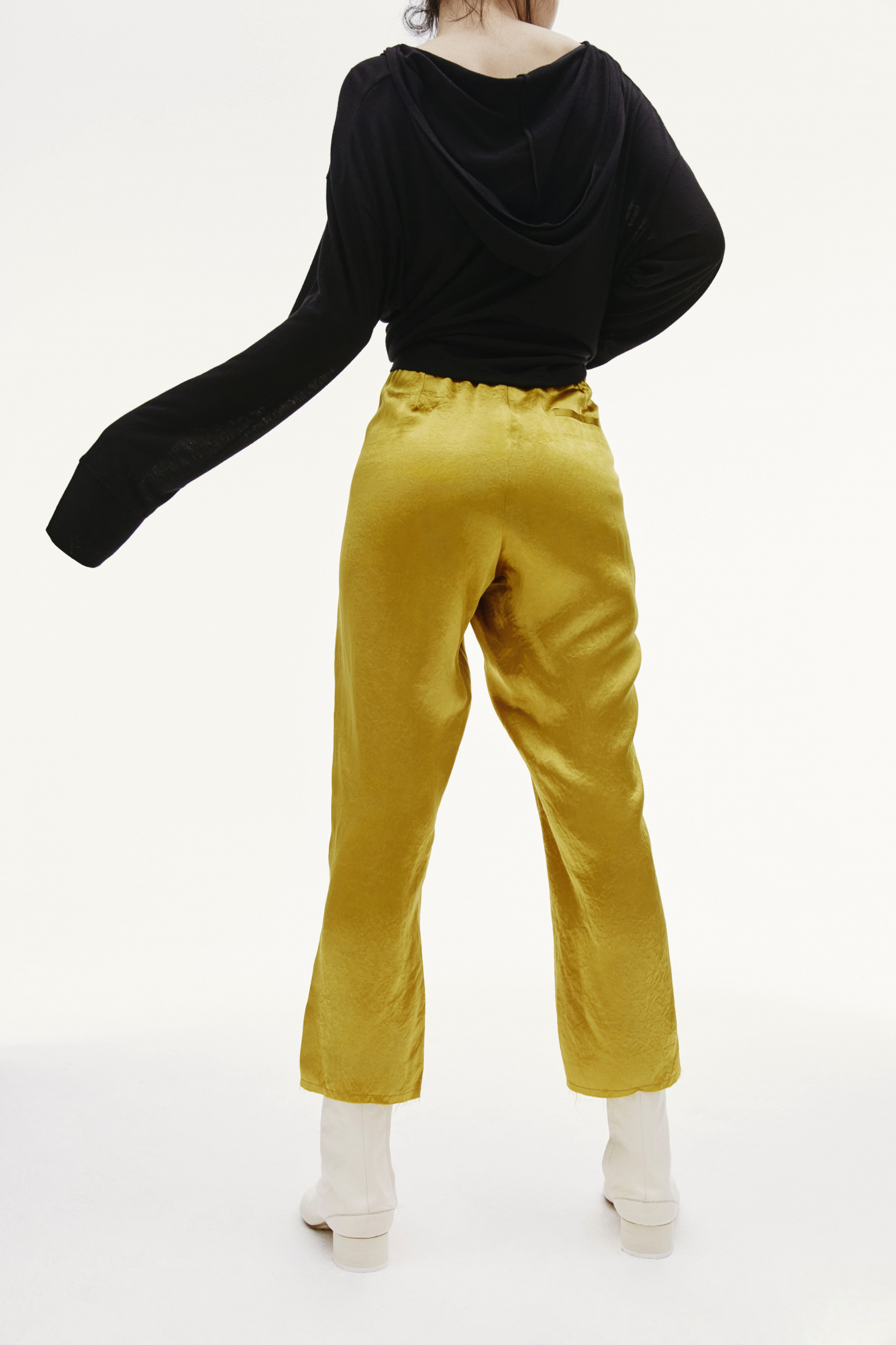 Ann Demeulemeester Укороченные брюки из золотистой ткани