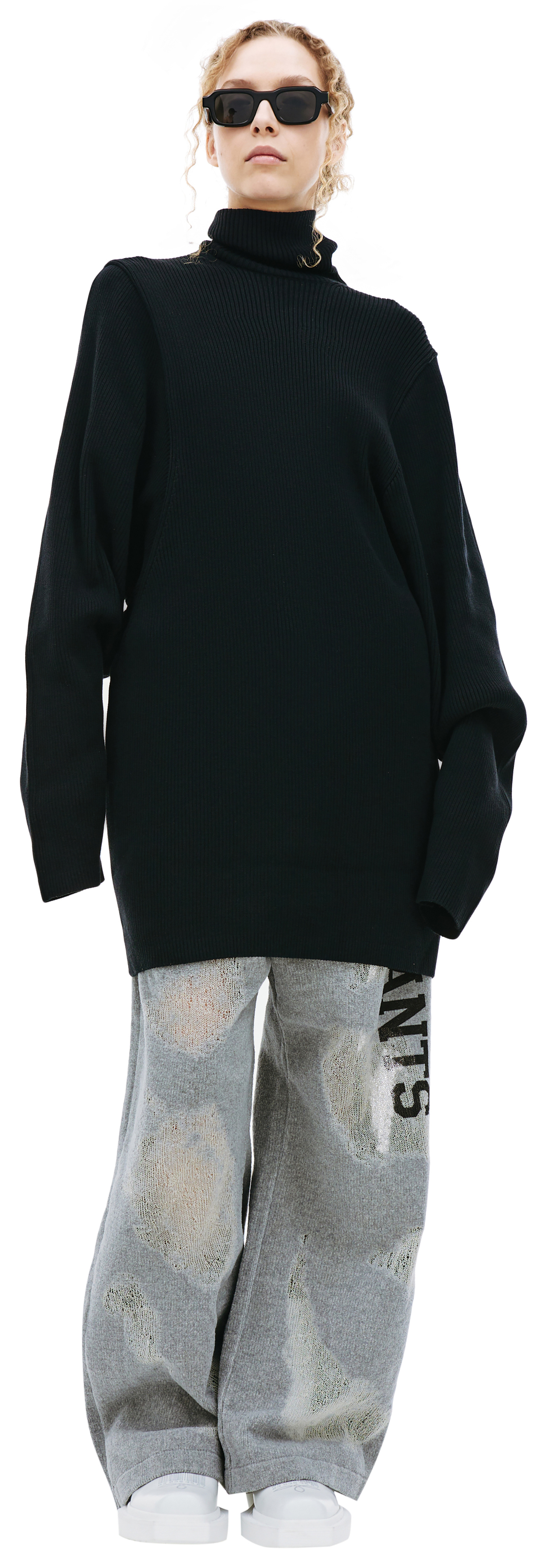 Doublet Black Invisible Turtleneck