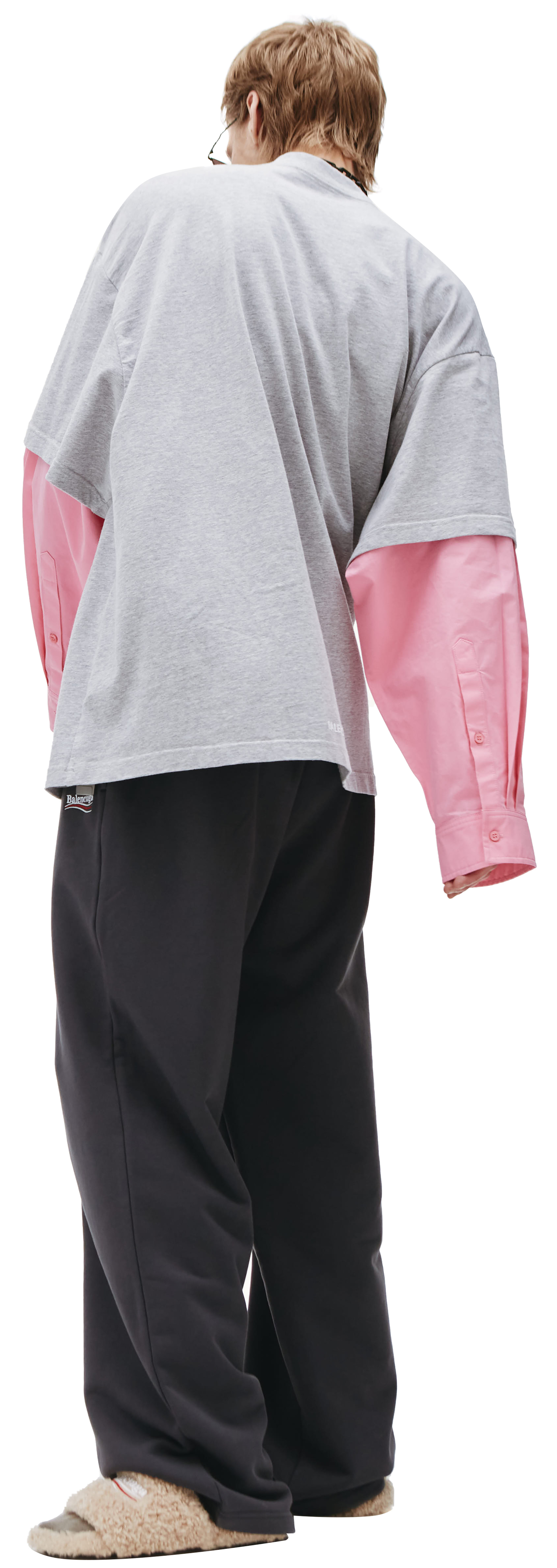 Balenciaga Grey & Pink Cotton Longsleeve