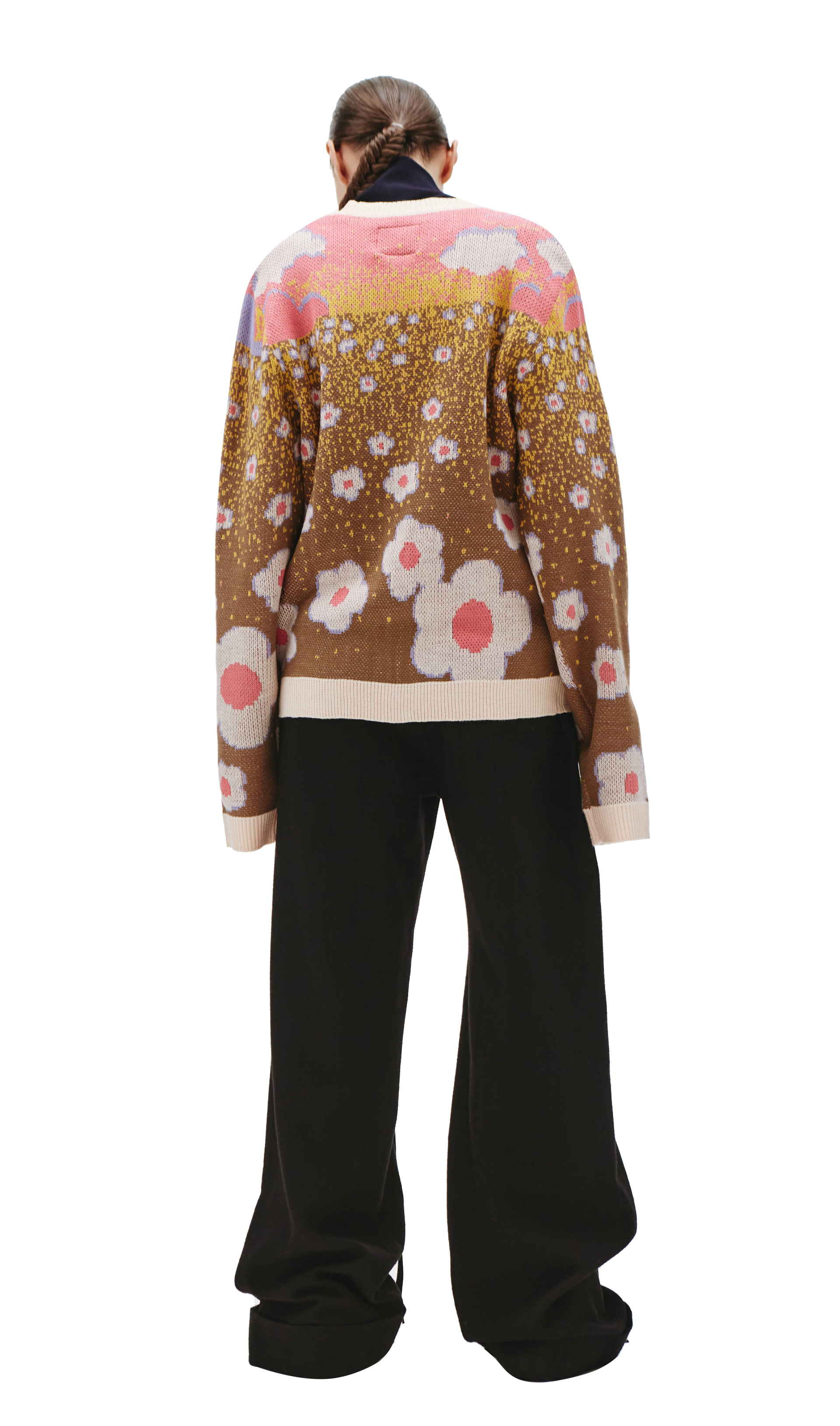 KidSuper Floral-print knitted cardigan