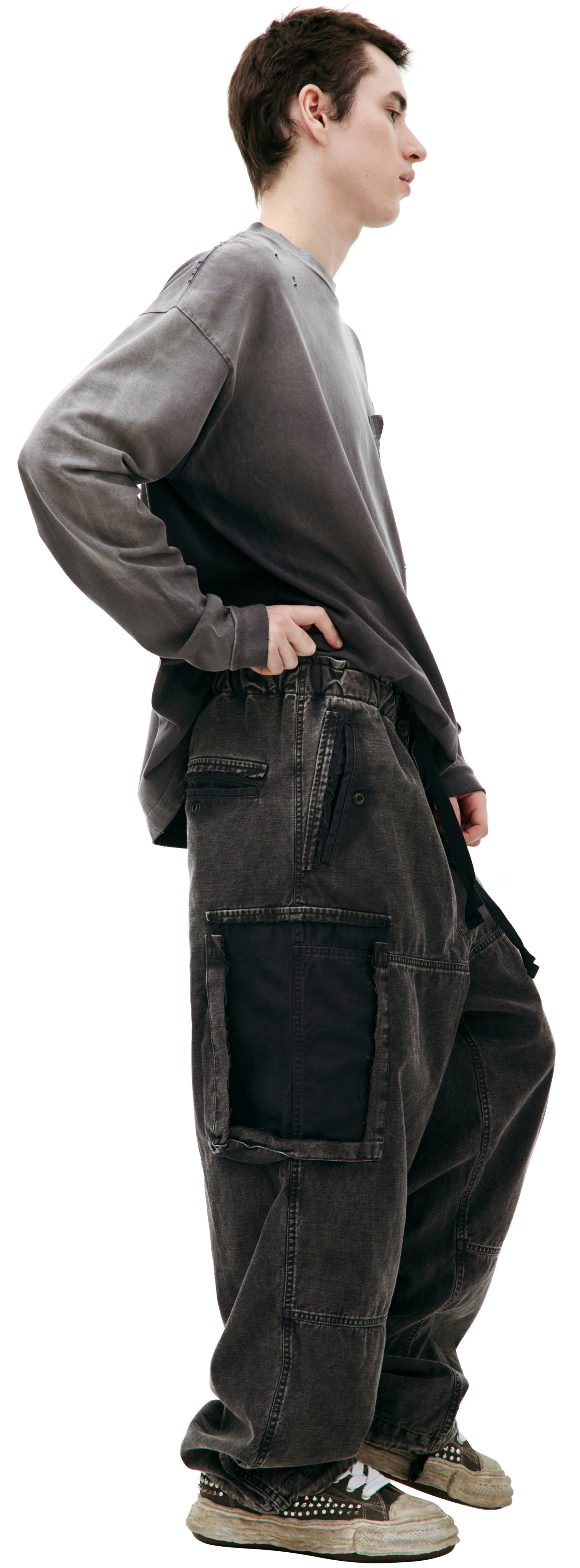 Maison Mihara Yasuhiro Cotton cargo trousers