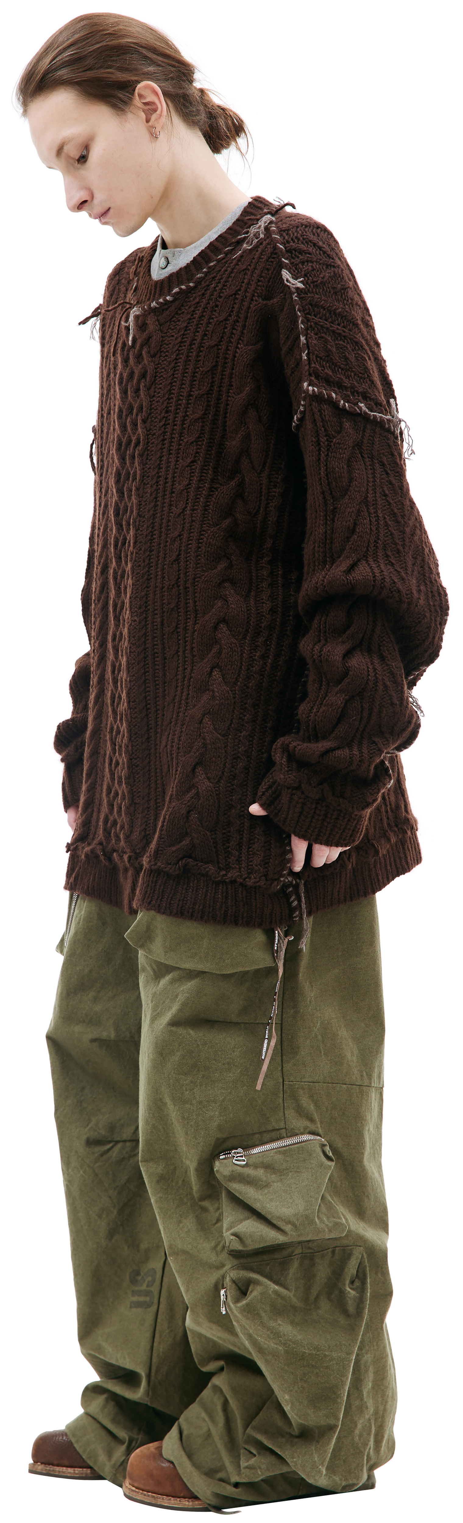 Mastermind WORLD Brown cashmere sweater