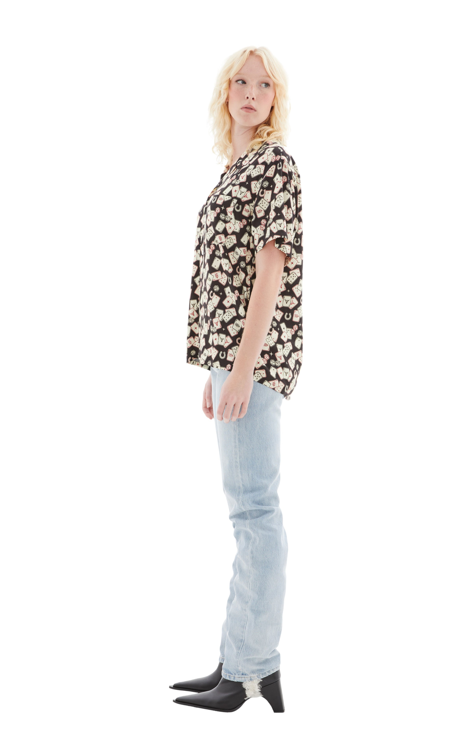 Midnight Rodeo Gambler Camp Collar Shirt