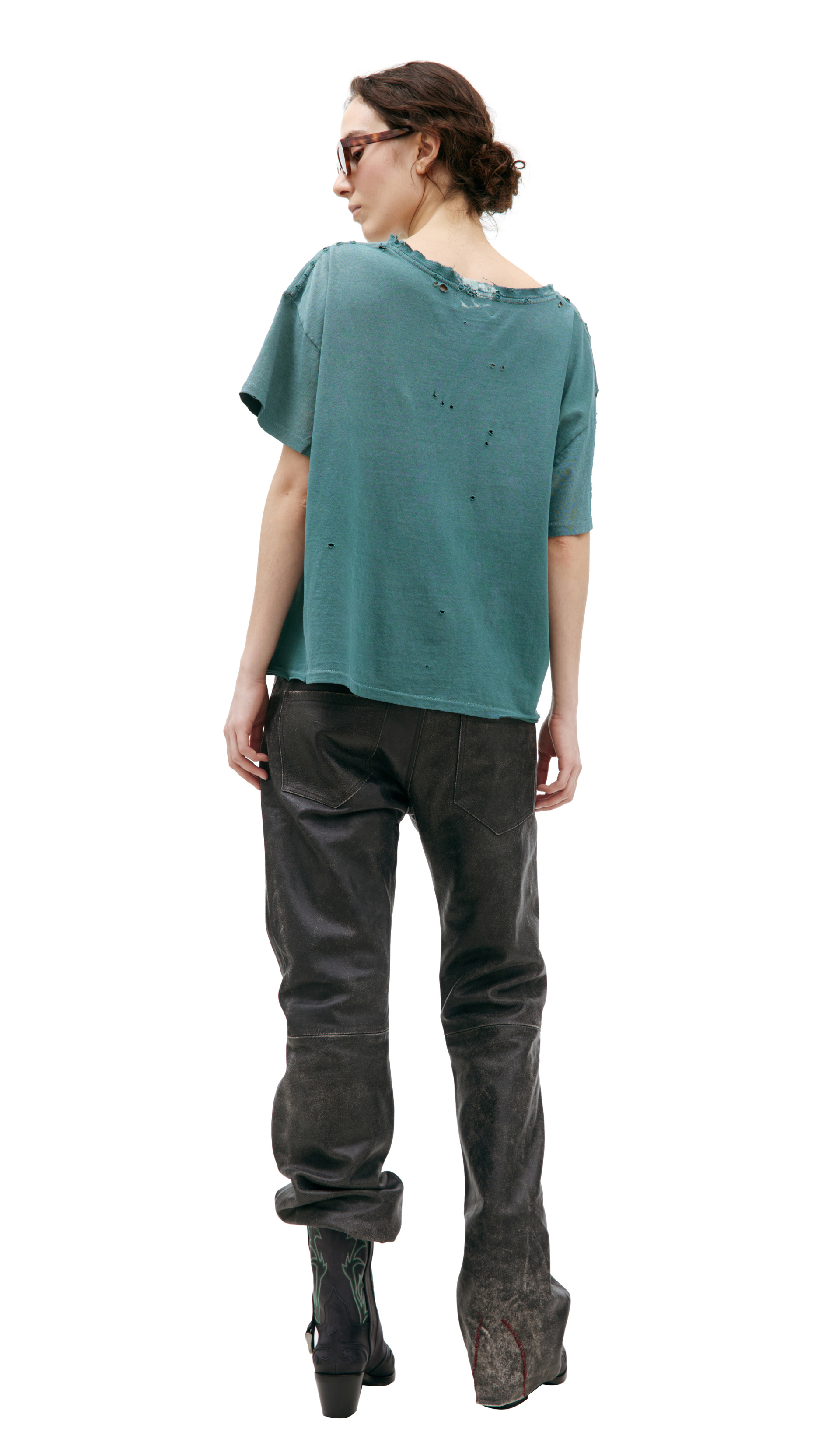 Enfants Riches Déprimés Ripped paint effect t-shirt