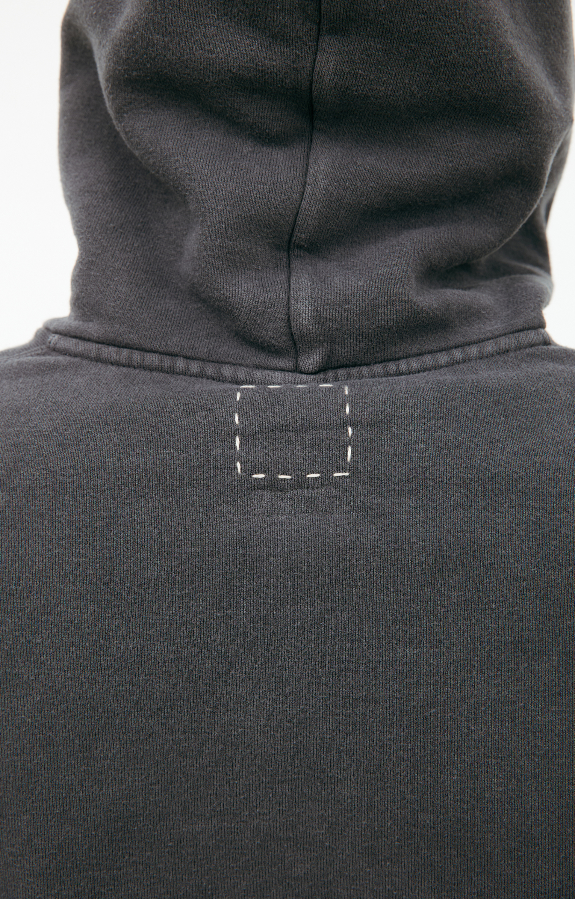 visvim Grey hoodie with patch pocket