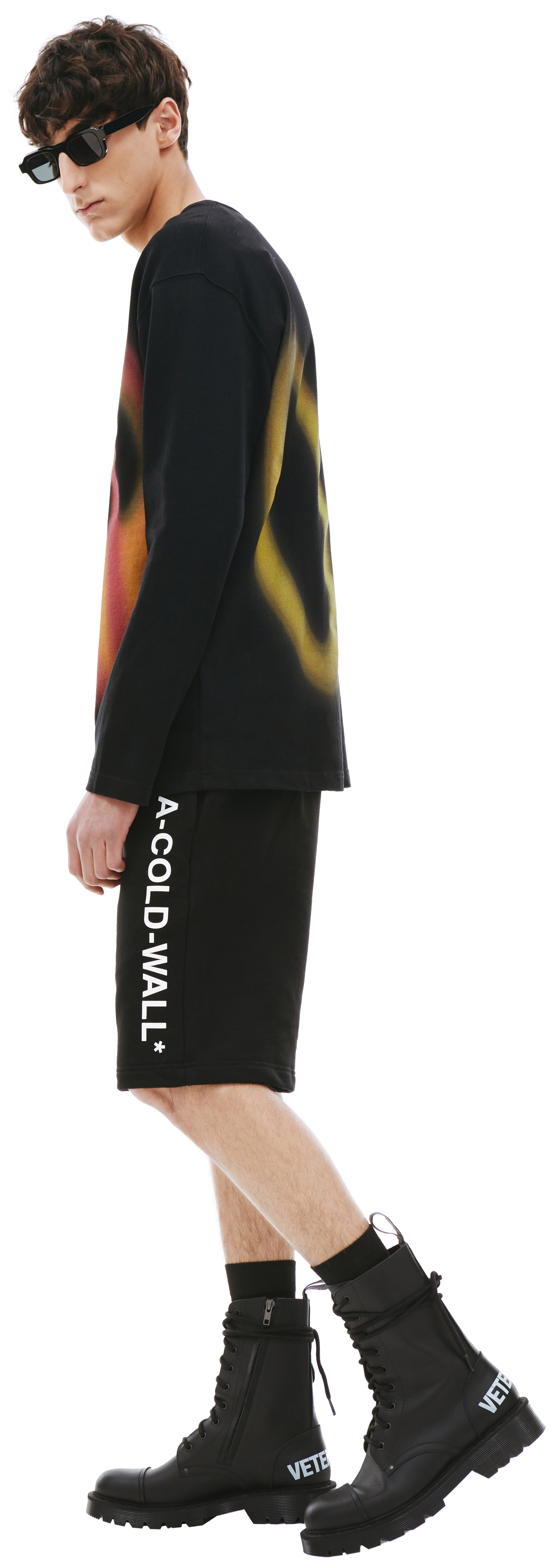 A-COLD-WALL* Black Hypergraphic long sleeve t-shirt