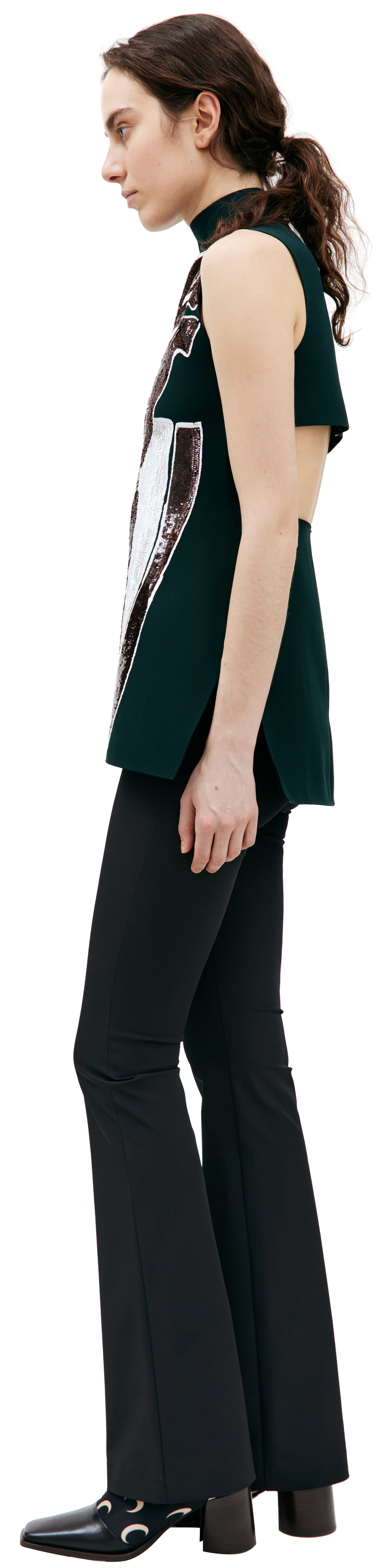 Marni Green Sequin Embroidered Top