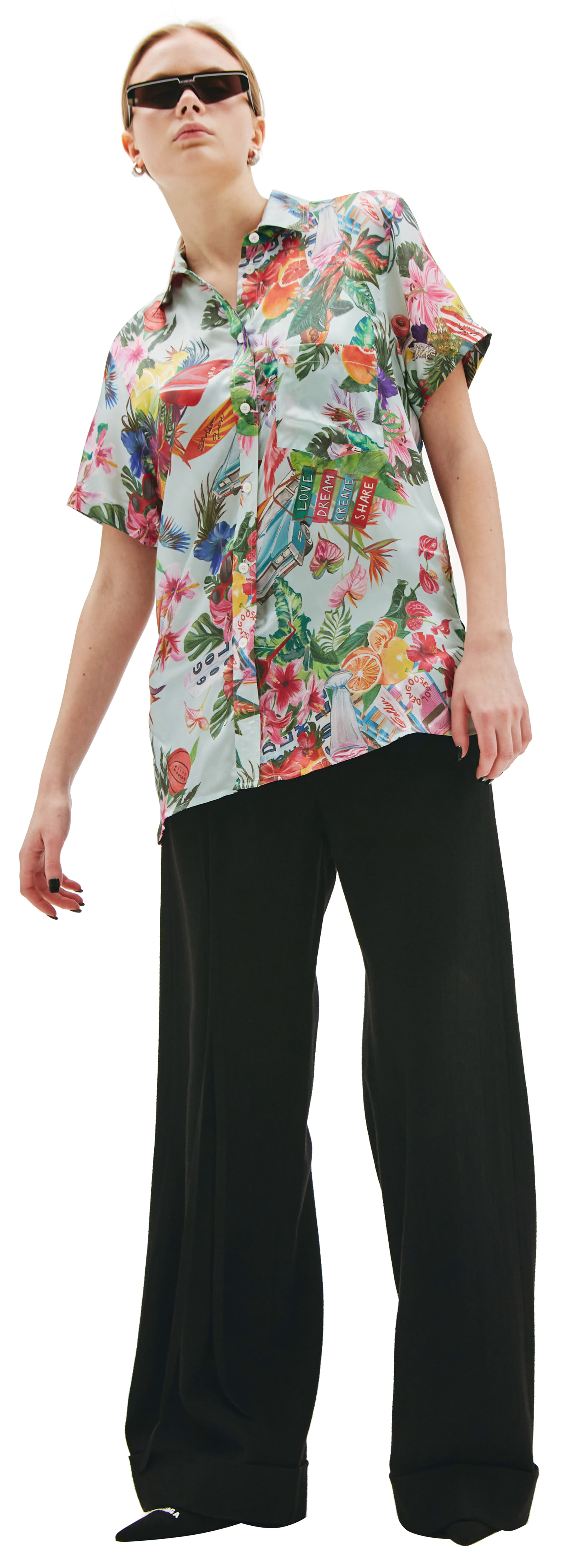 Golden Goose Shirt with tropical print