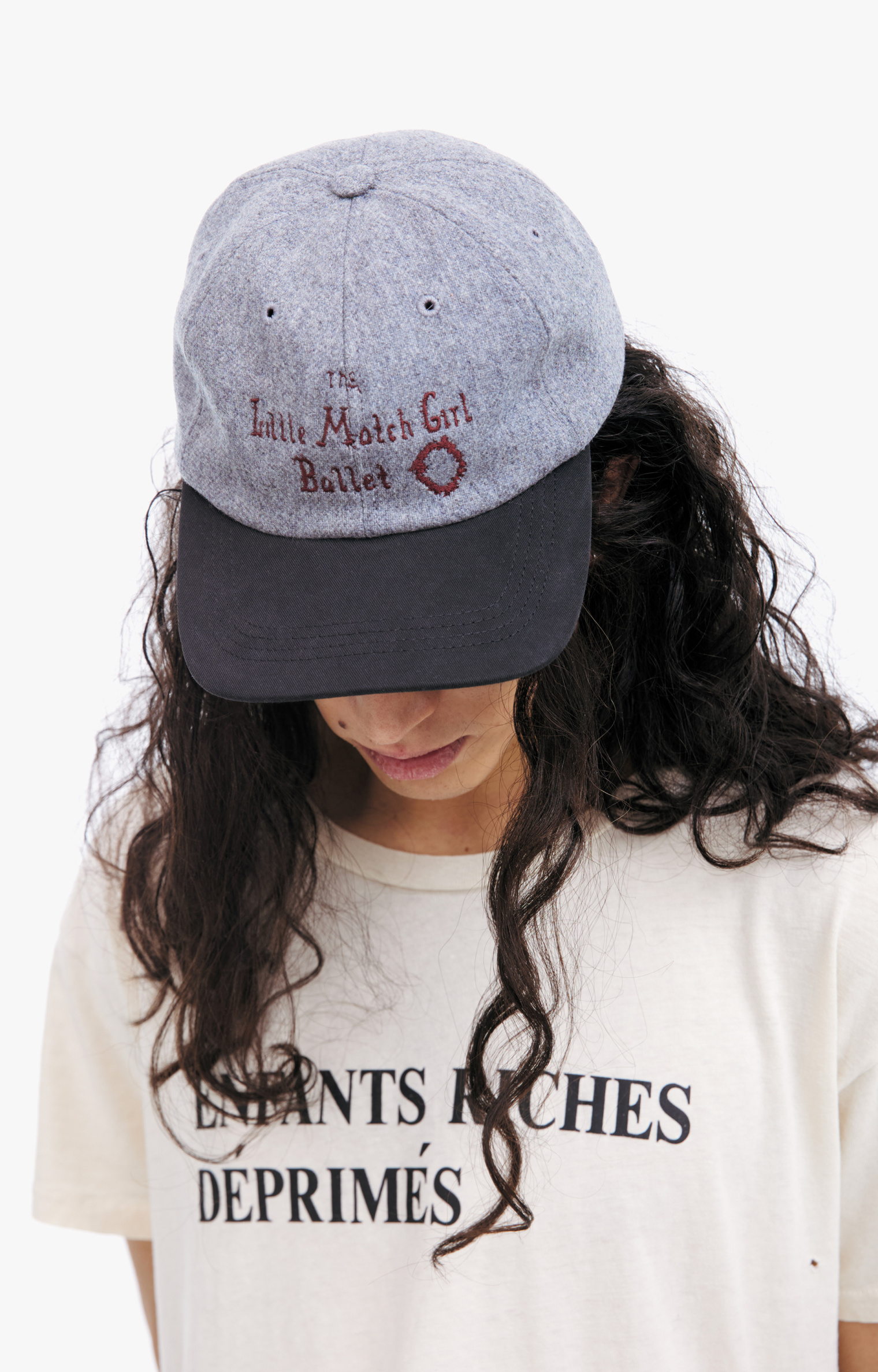 Buy Enfants Riches Déprimés men grey embroidered cap for $755